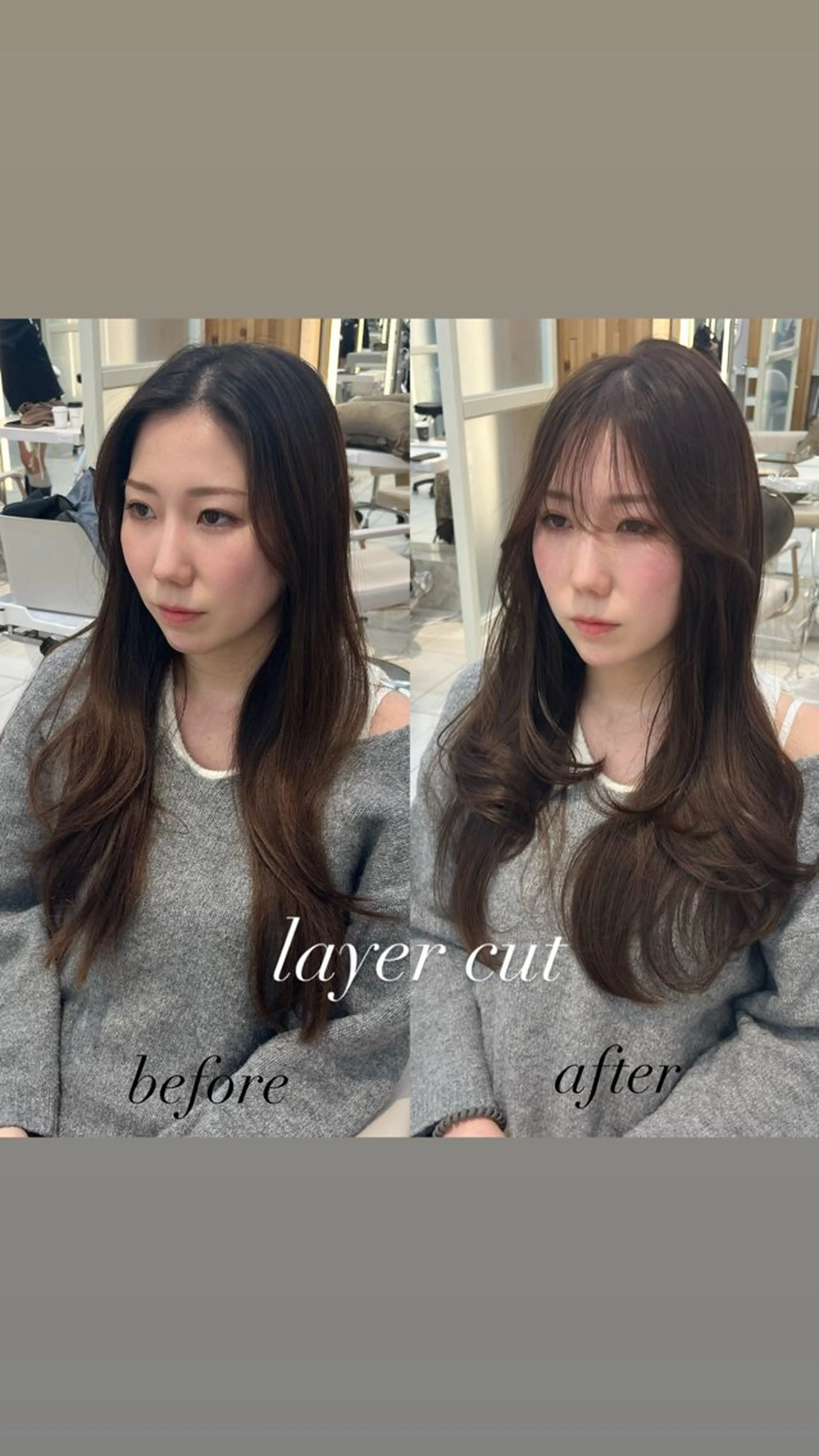 ロング カラー 似合わせレイヤー/ 透明感カラーのヘアスタイル