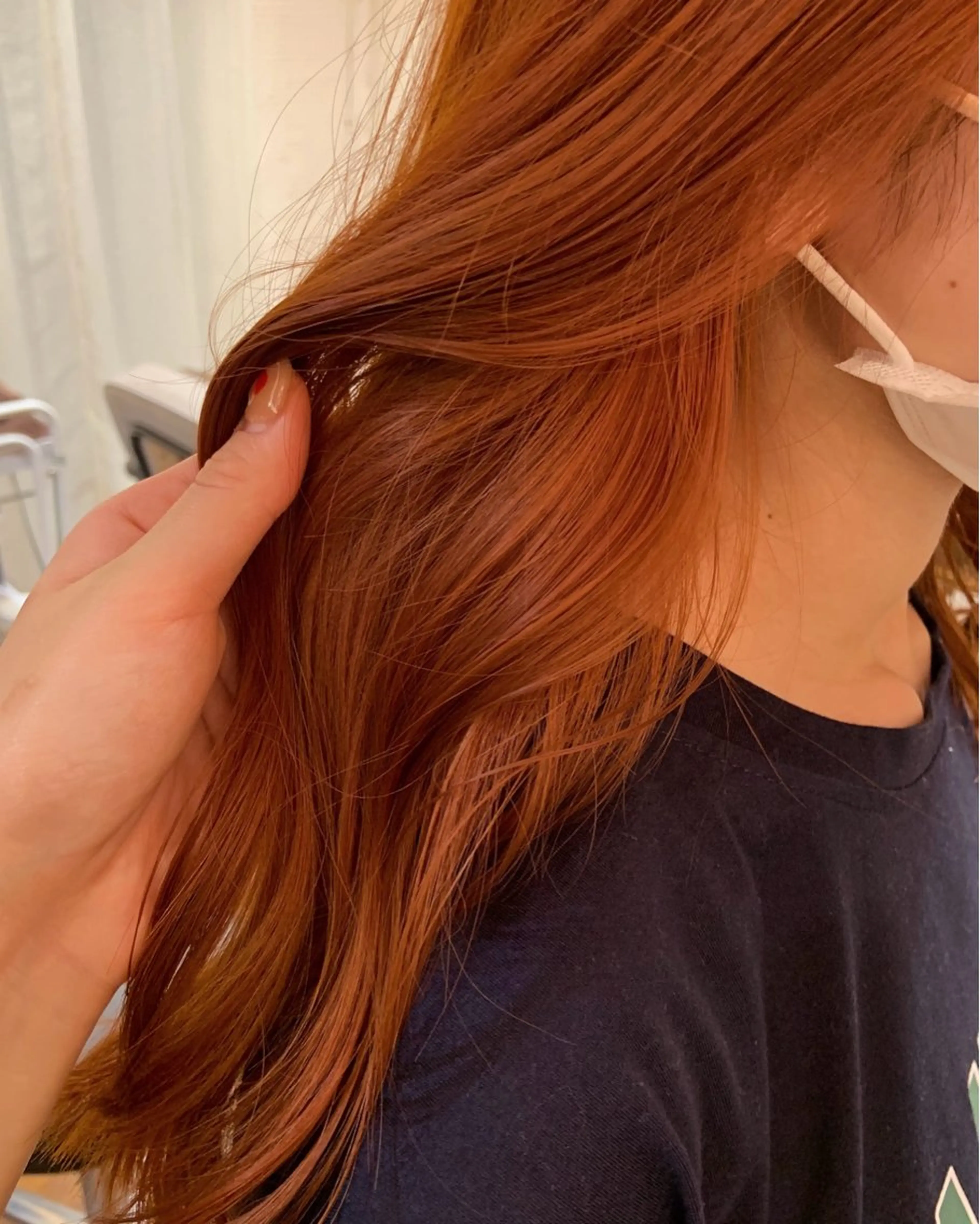 ロング カラー ブリーチ ケアブリーチ オレンジ ＊UNU＊ RICOのヘアスタイル