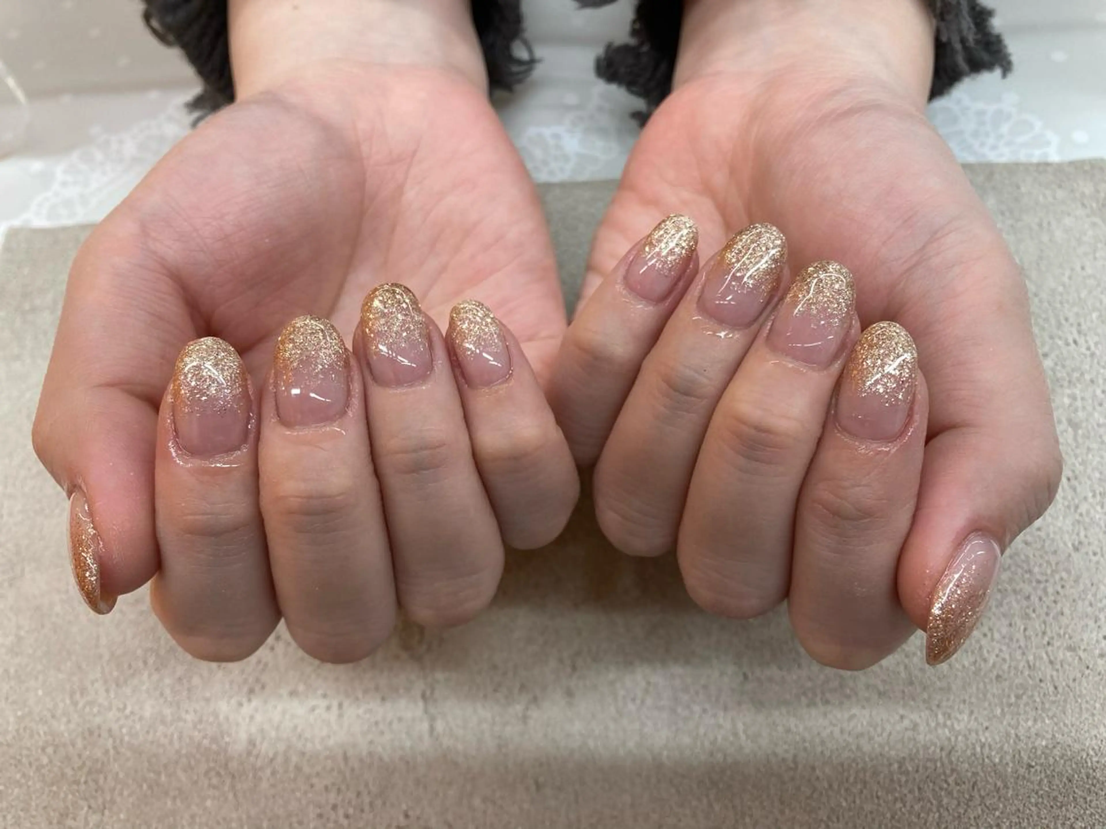 ネイル ラメ(グリッター) ラメグラデーション Maple saronのネイルデザイン