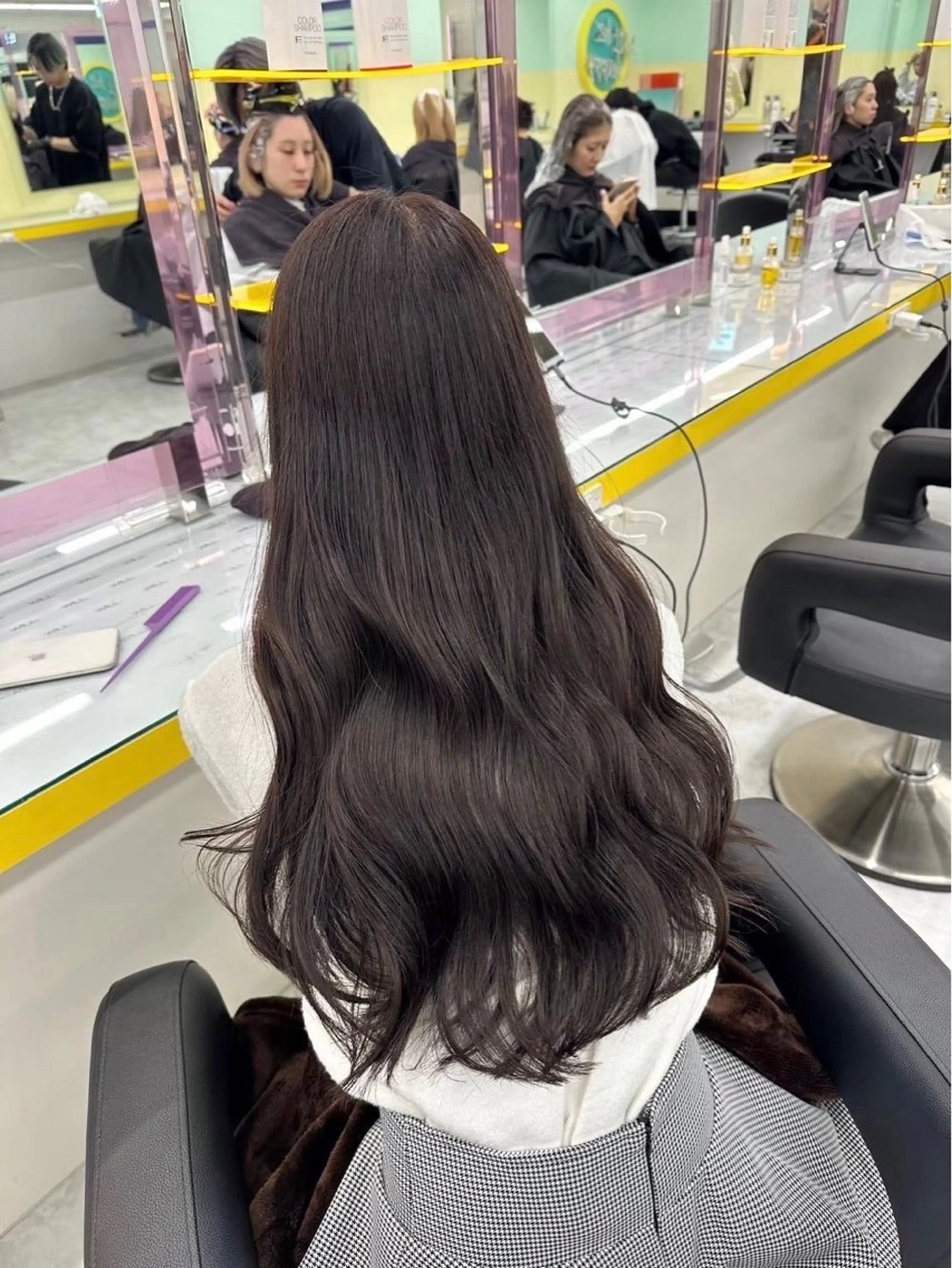 ロング カラー ヘアアレンジ ブリーチ ブラウンカラー ブリーチなしカラー 艶髪/韓国レイヤー 🤍Houtoのヘアスタイル
