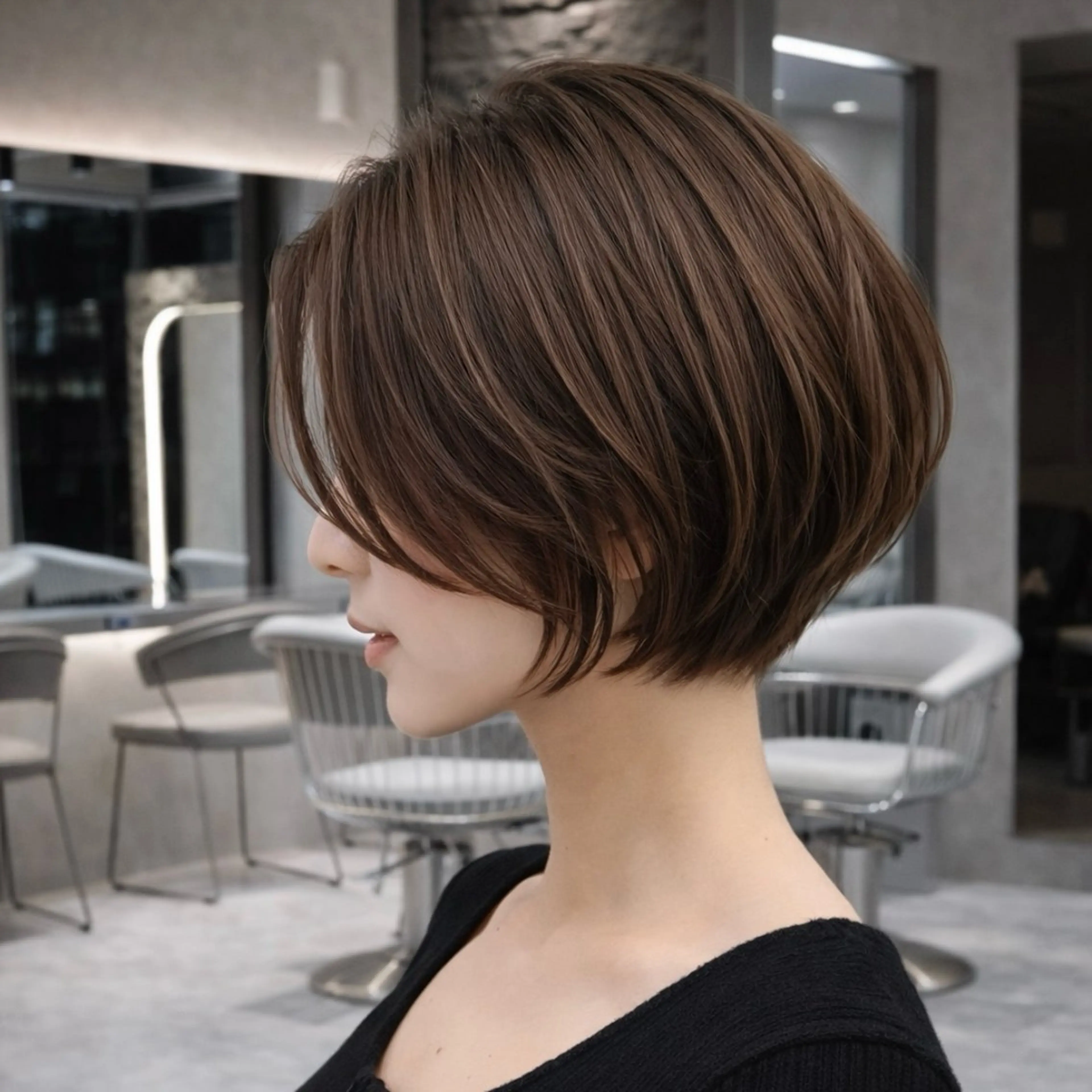 ショート カラー カット ヘアカラー トリートメント 《髪質改善✖️レイヤ ー🩶》ナオヤのヘアスタイル