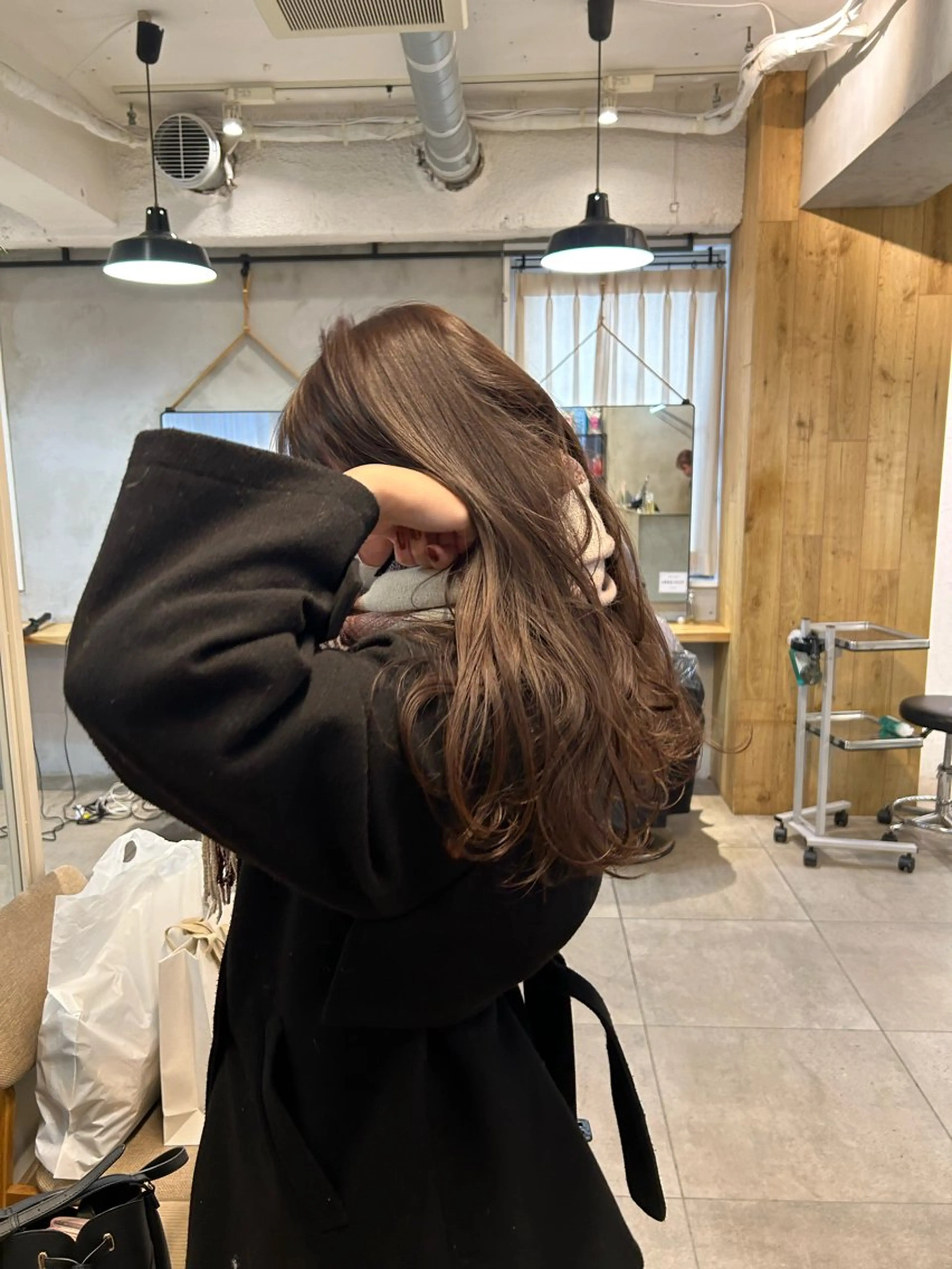 セミロング カラー ヘアカラー じゅわっと暖色カラー 🍊Moemiのヘアスタイル