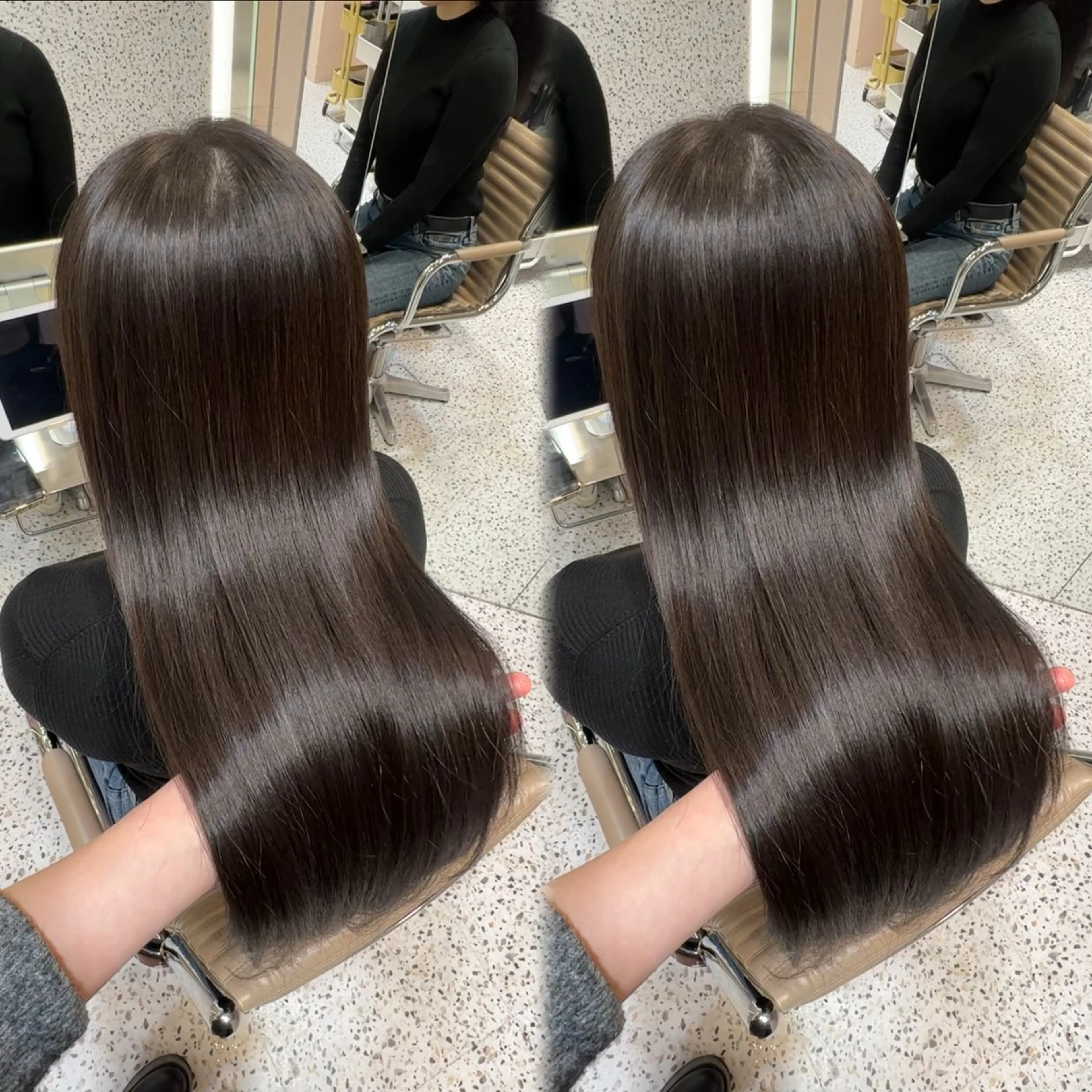 ロング 縮毛矯正 misaki 💖 美髪矯正/韓国ボブのヘアスタイル