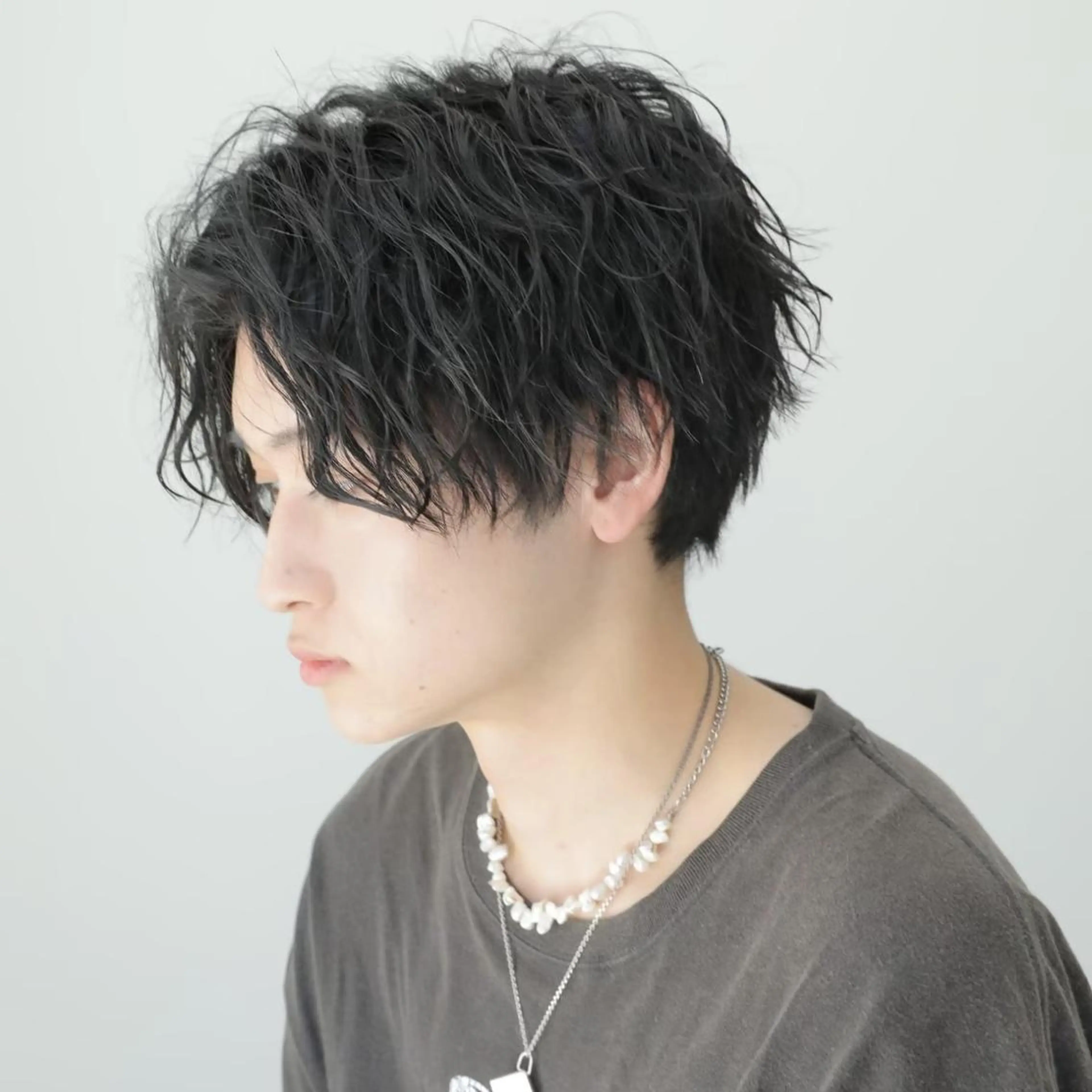 ショート パーマ メンズ カット パーマ Mens salon ANDYのヘアスタイル