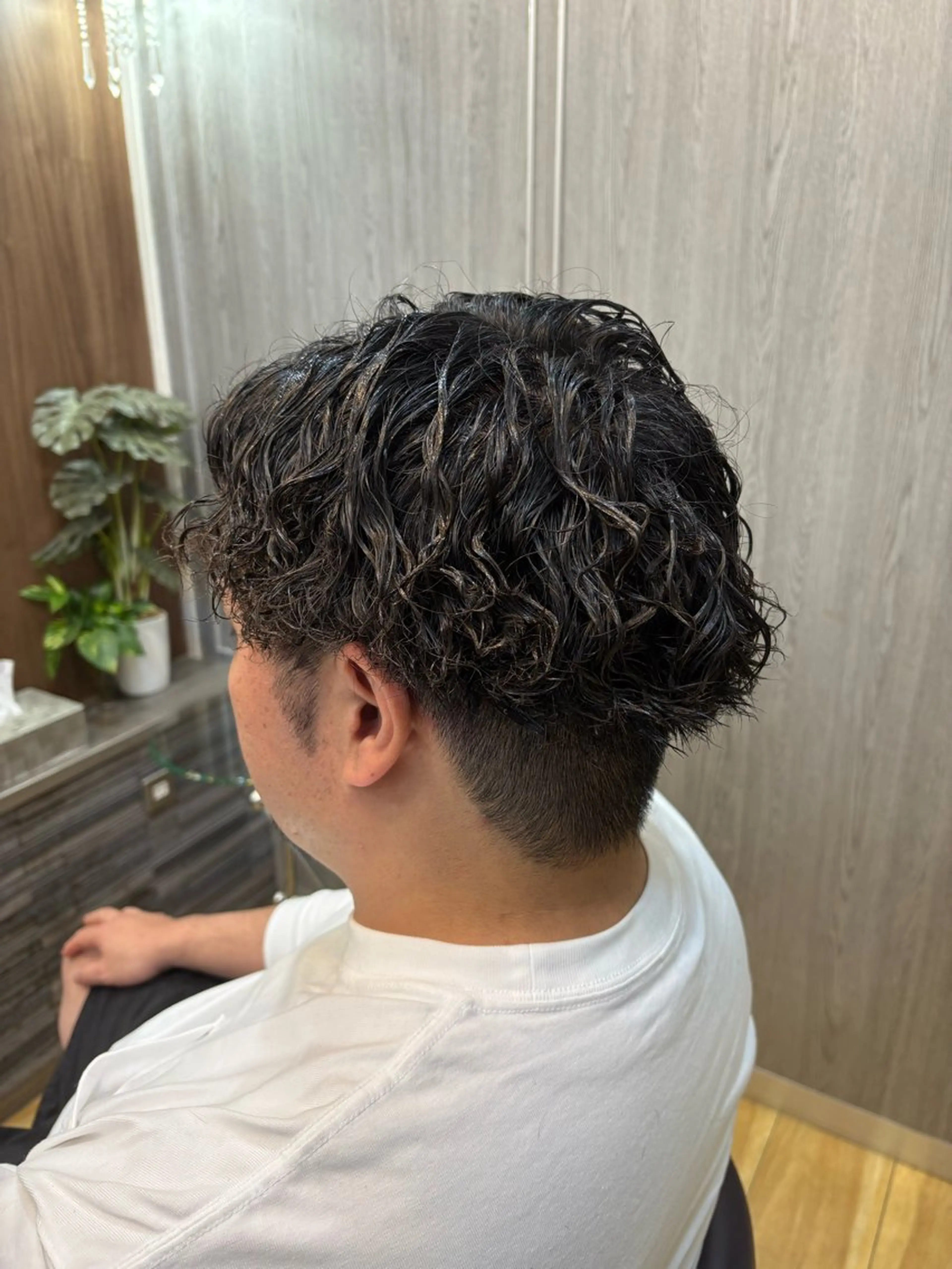 メンズ カット パーマ 細川武琉/艶カラー /Aqua limeのヘアスタイル