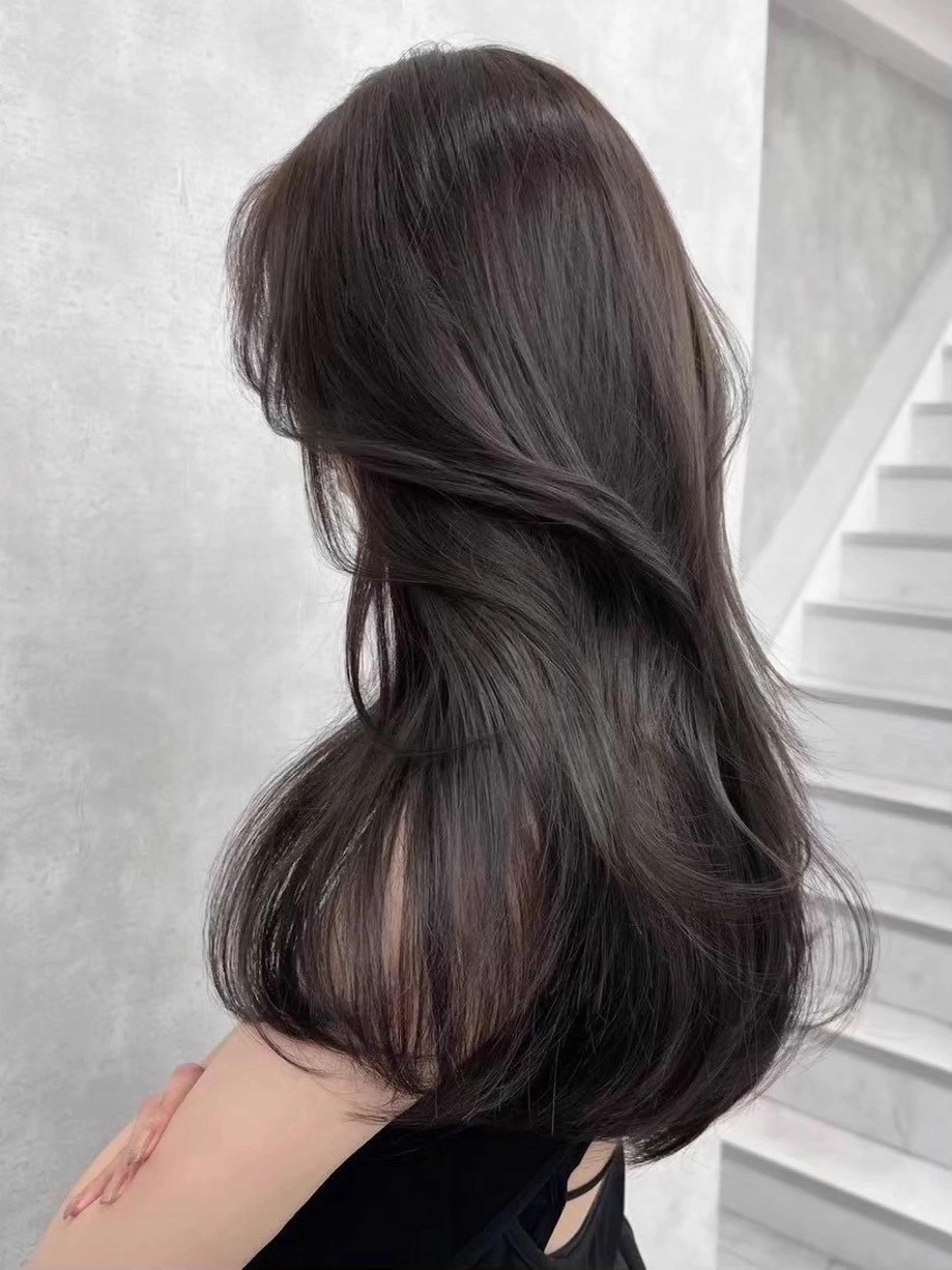 ロング カラー 髪質改善 韓国風ヘア トリートメント カット ヘアカラー トリートメント 韓国ヘア/透明感カラ ー/梅田/ayanoのヘアスタイル