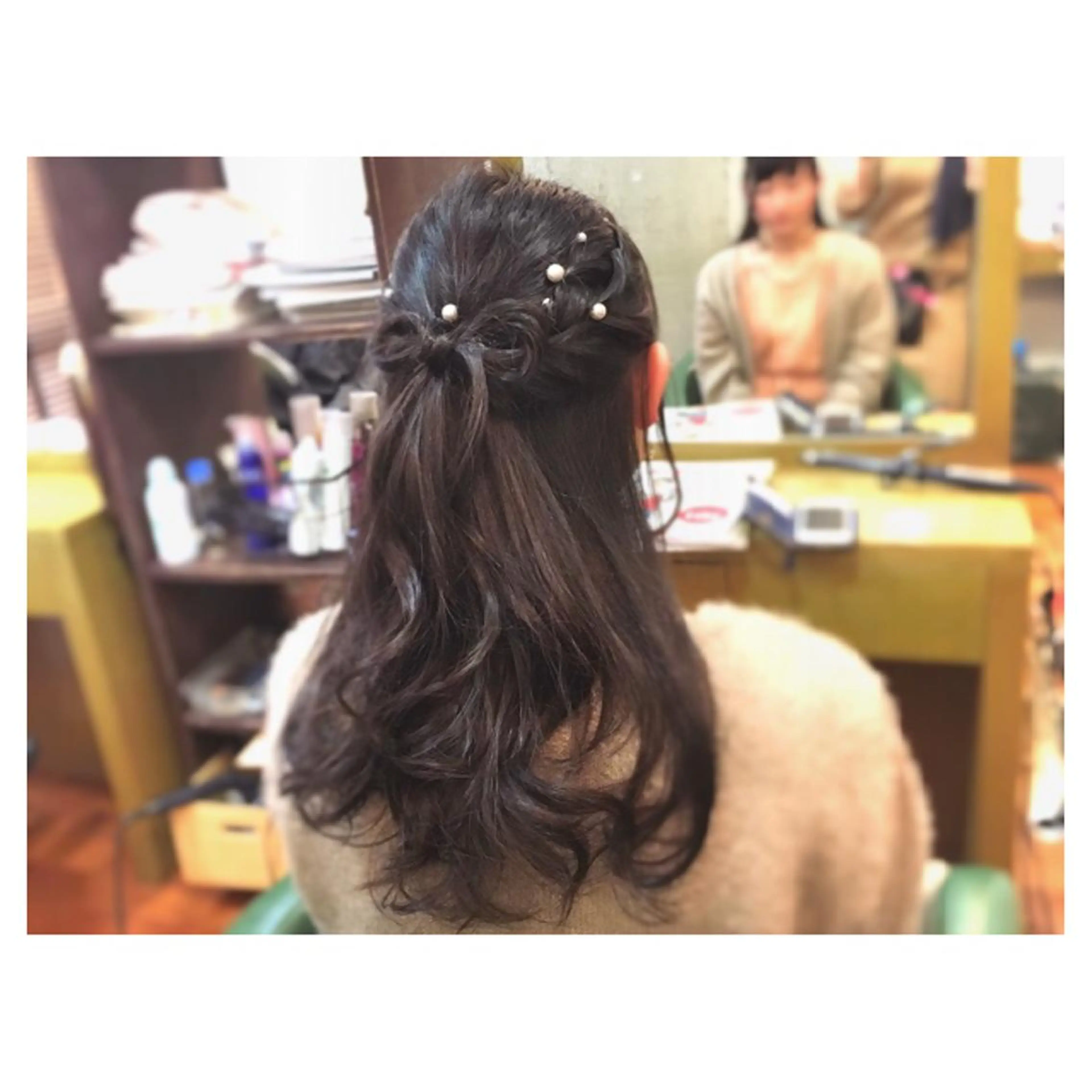 ロング ヘアアレンジ ツイスパ・波巻き 🩵片平和香奈のヘアスタイル