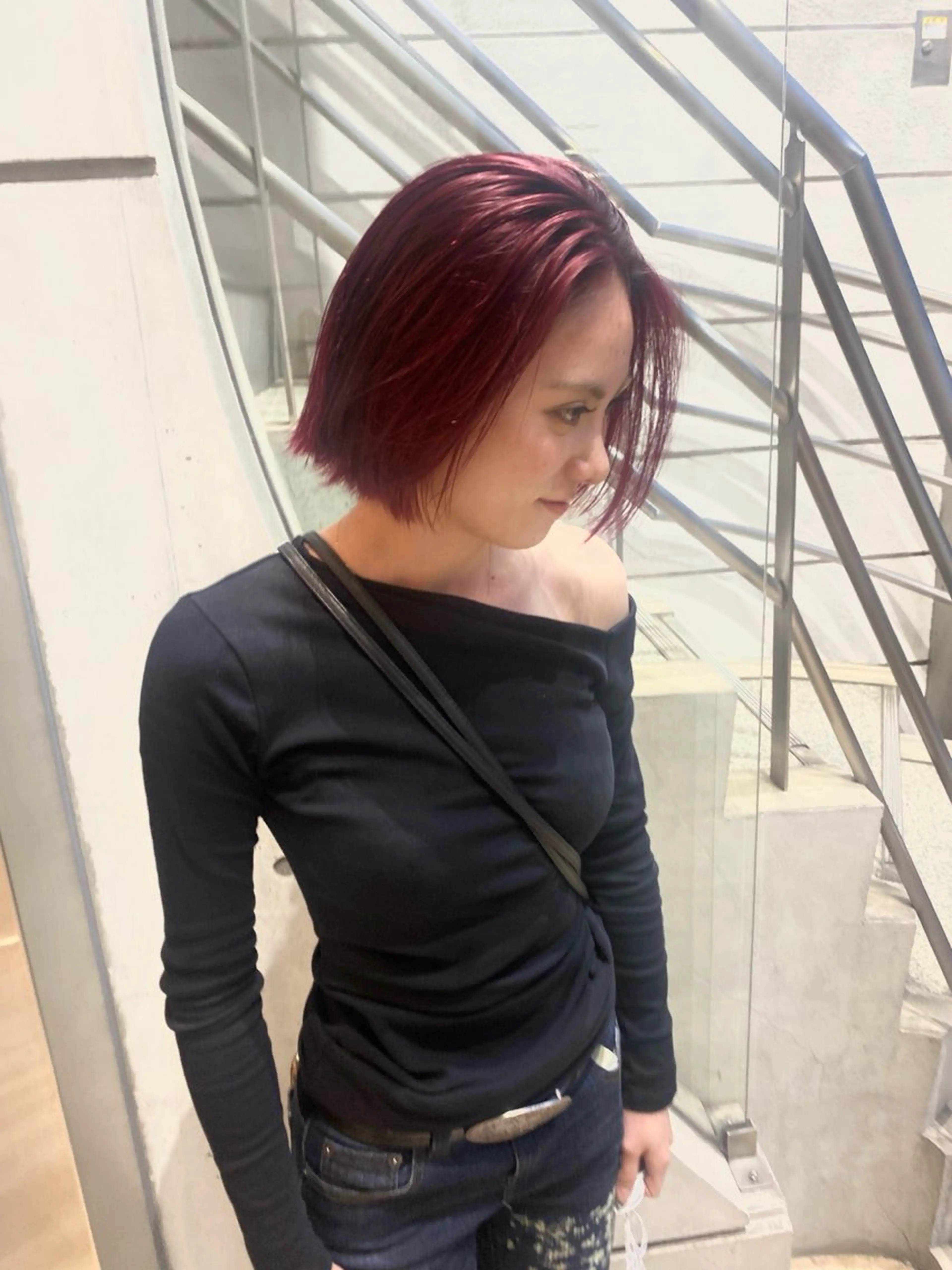 ショート カラー ブリーチ abe yuikaのヘアスタイル