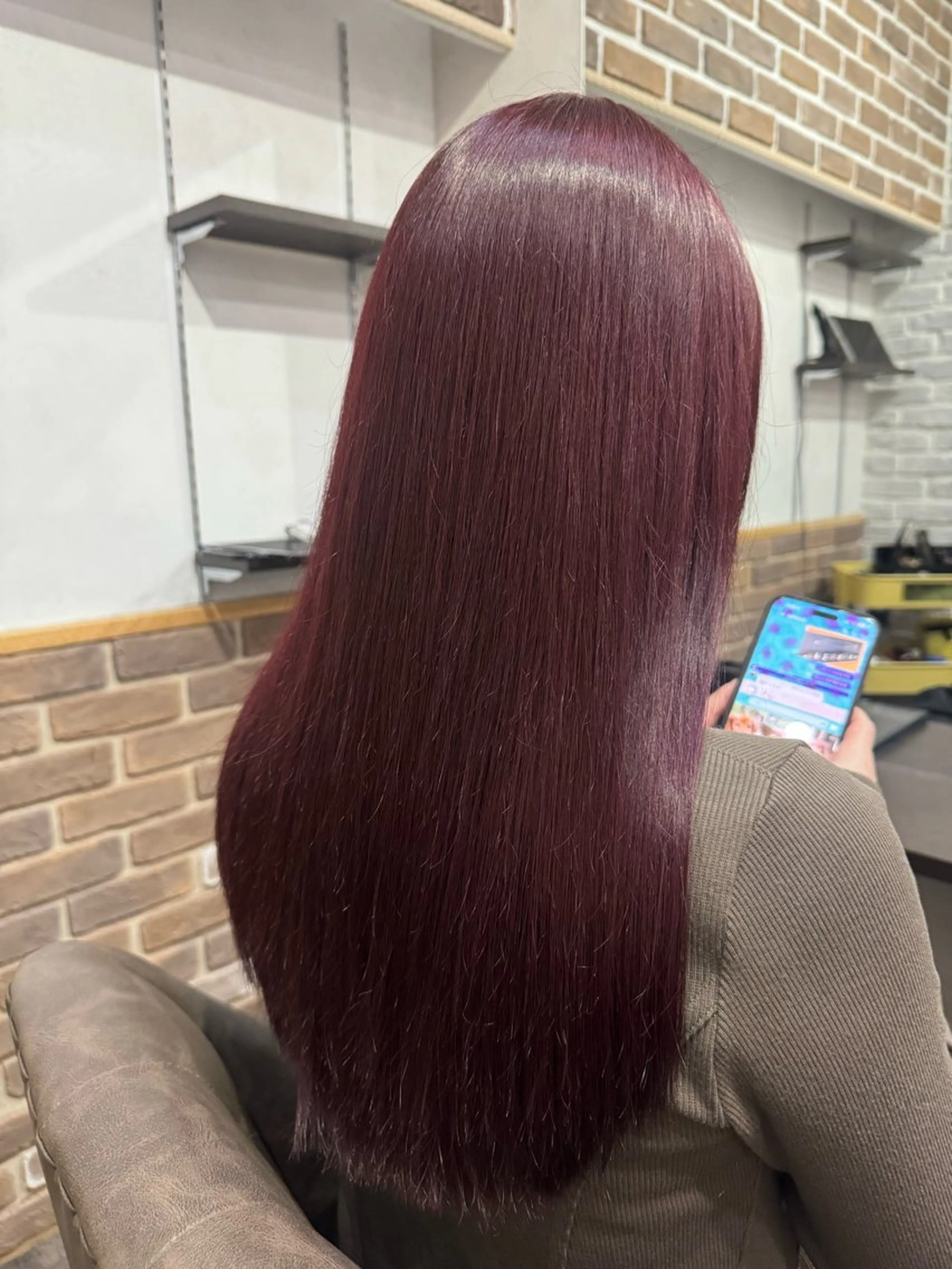 【期間限定】カット+ブリーチなしダブルカラー+TR+春のUVケアスプレーの写真