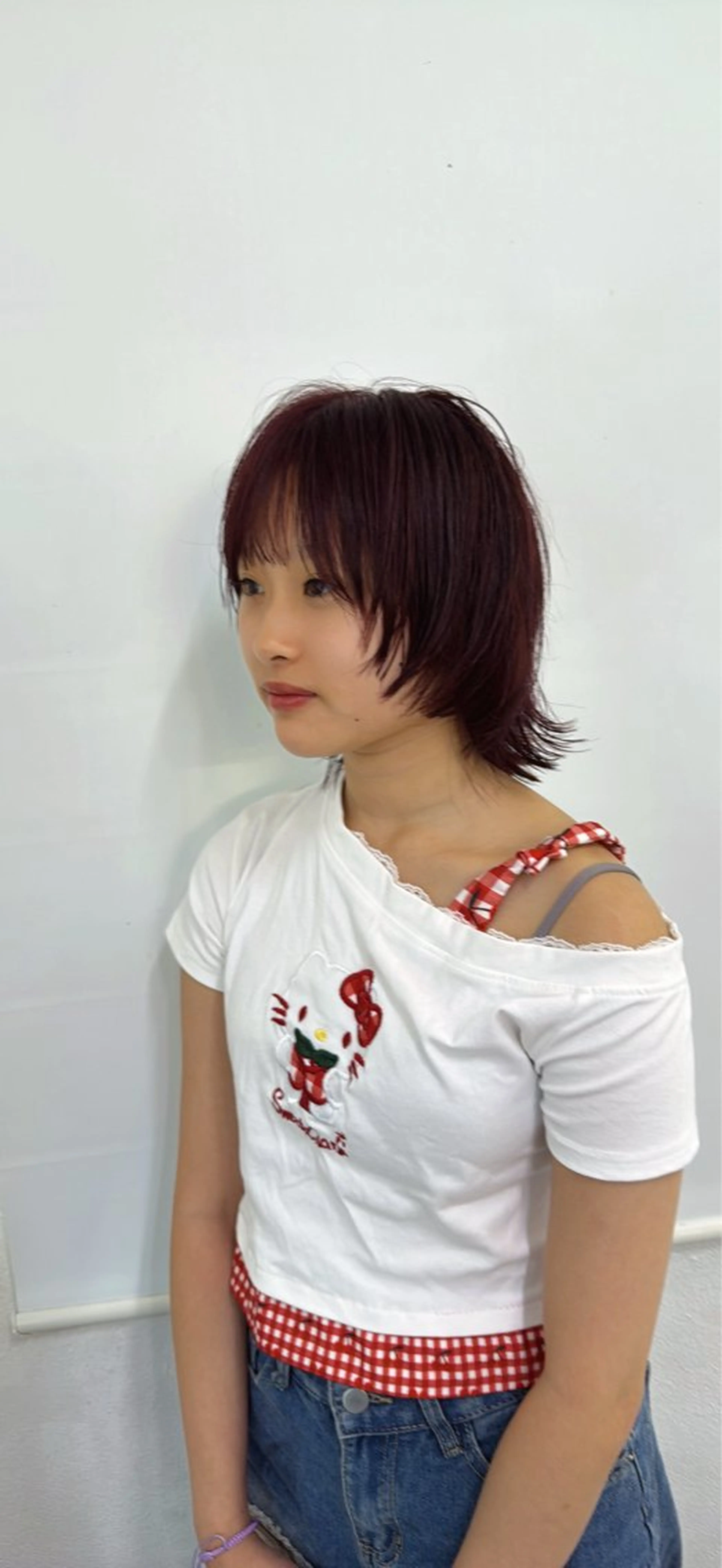 ミディアム カラー カット ヘアカラー トリートメント ウルフレイヤー エクステ/kokiのヘアスタイル