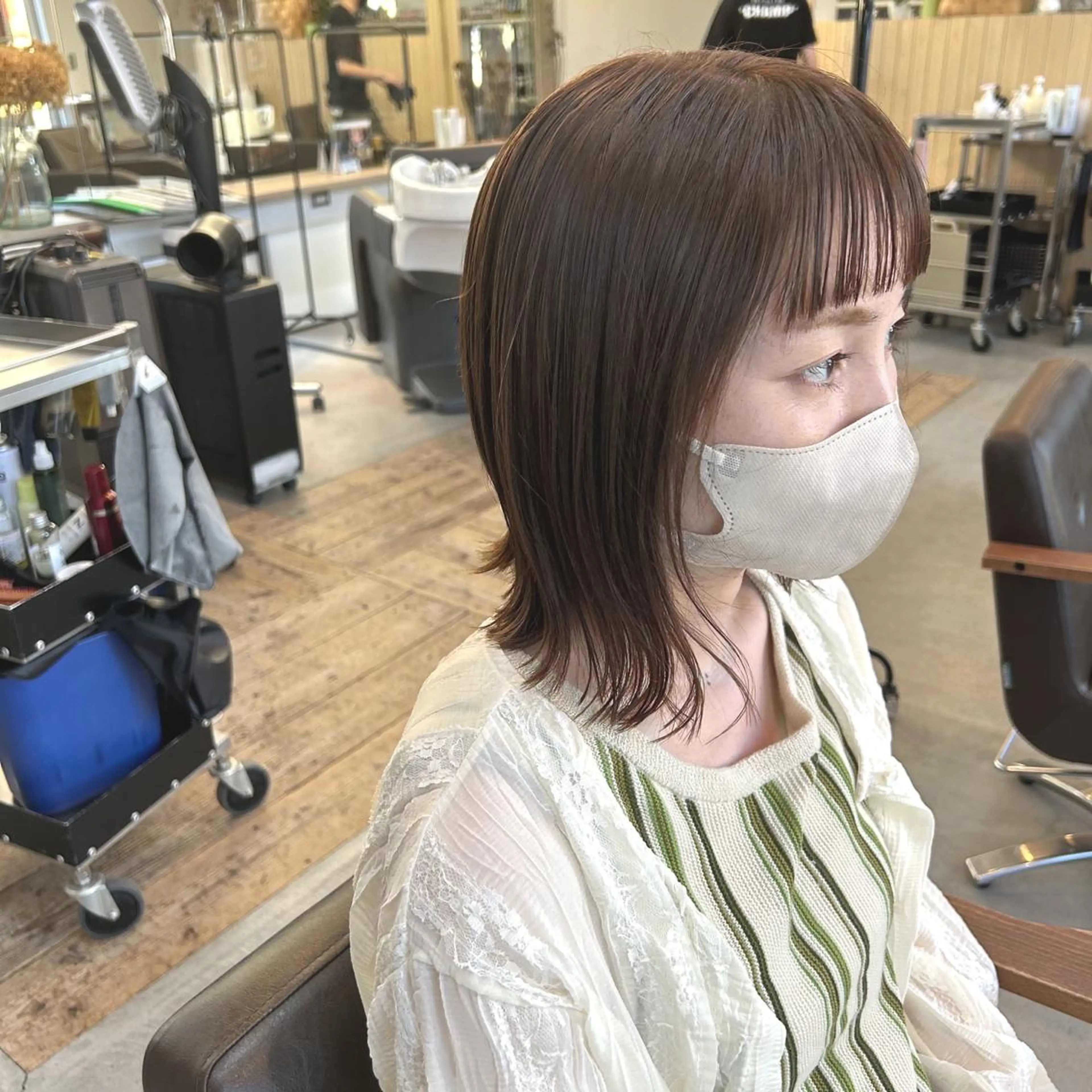 ミディアム カット ヘアカラー トリートメント kachina所属・綿貫 美雪のヘアスタイル