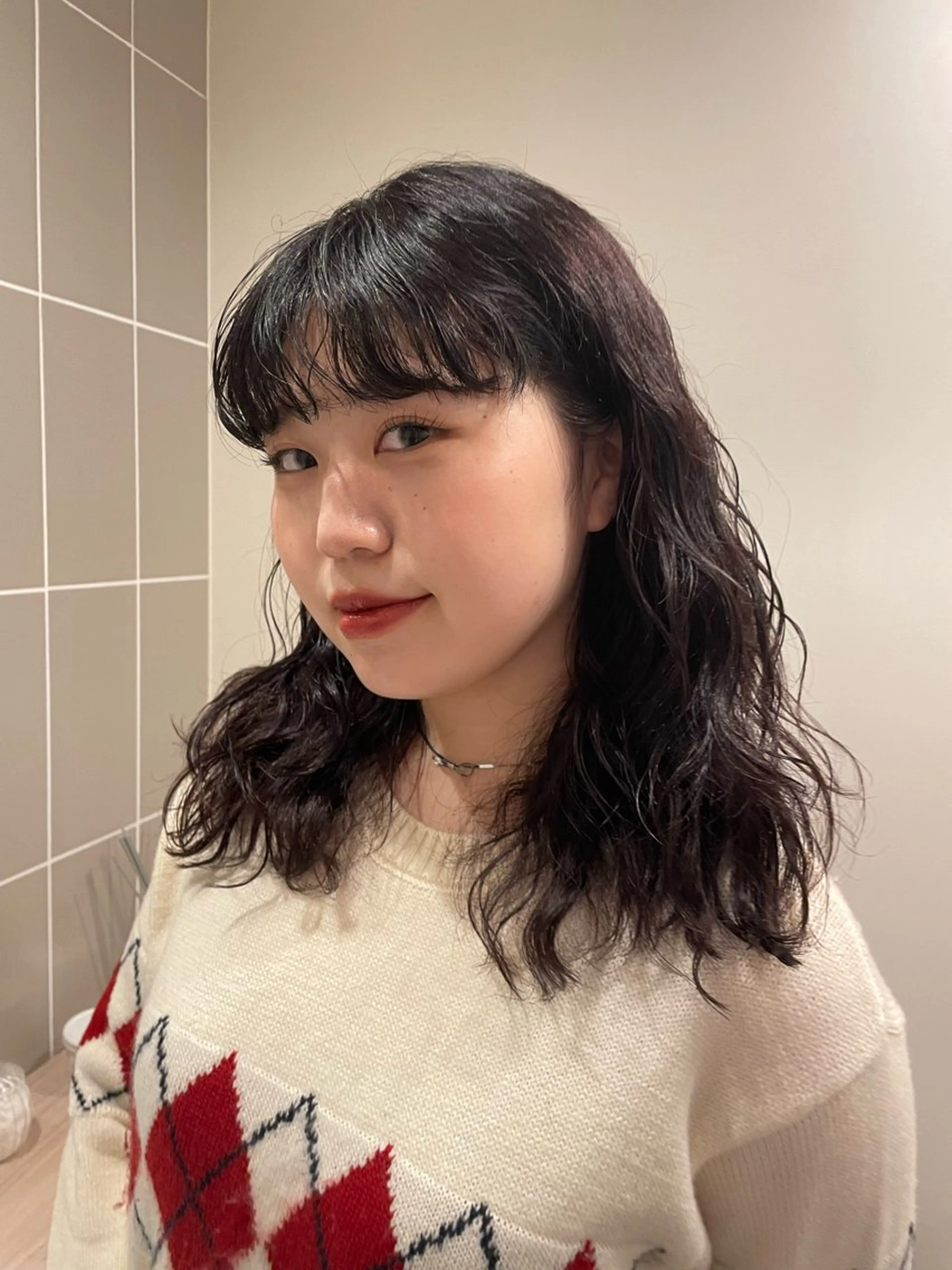 カラー パーマ 骨格診断カット ひより FILMSのヘアスタイル