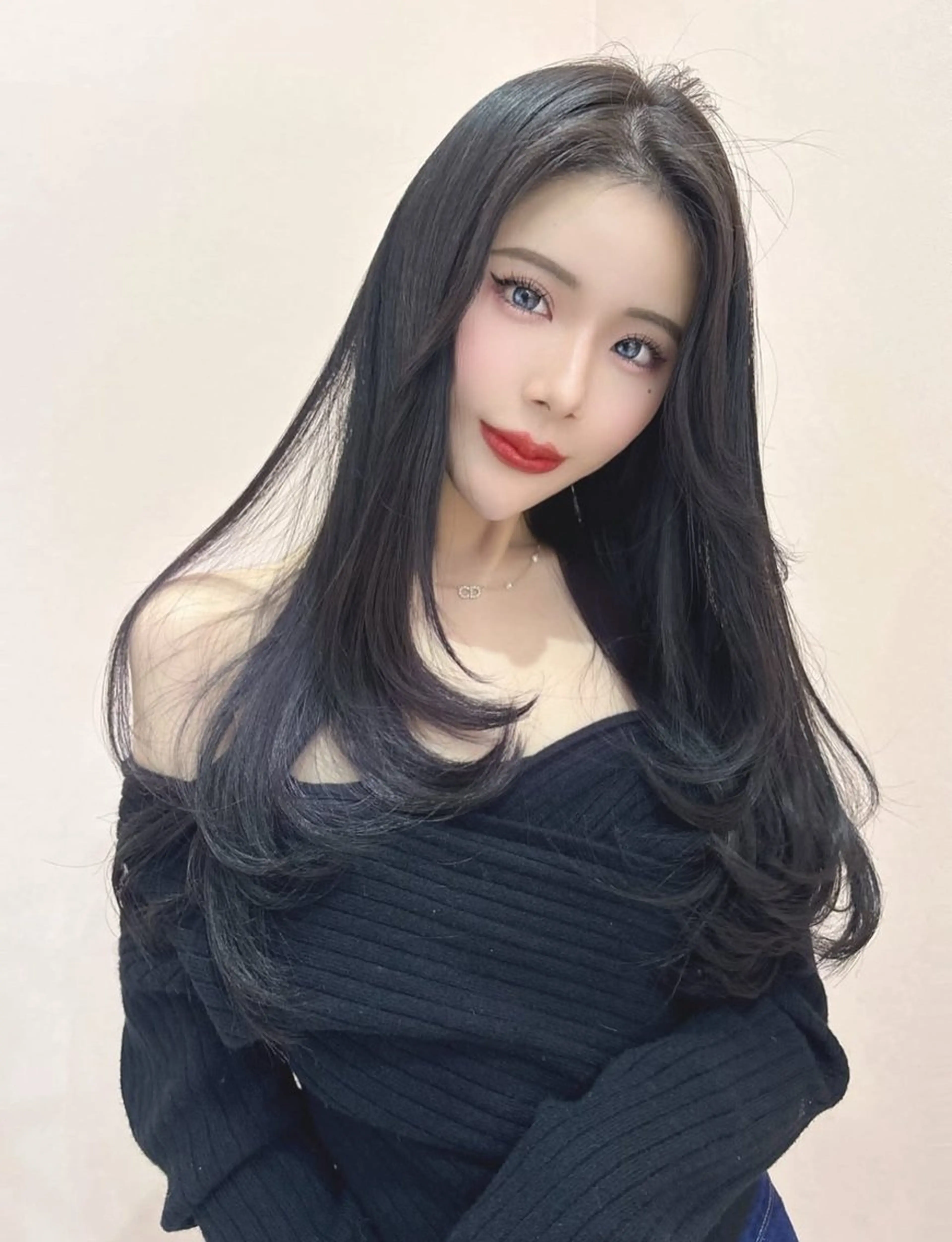 ロング カラー レイヤー/髪質改善 /透け感カラー/艶髪のヘアスタイル