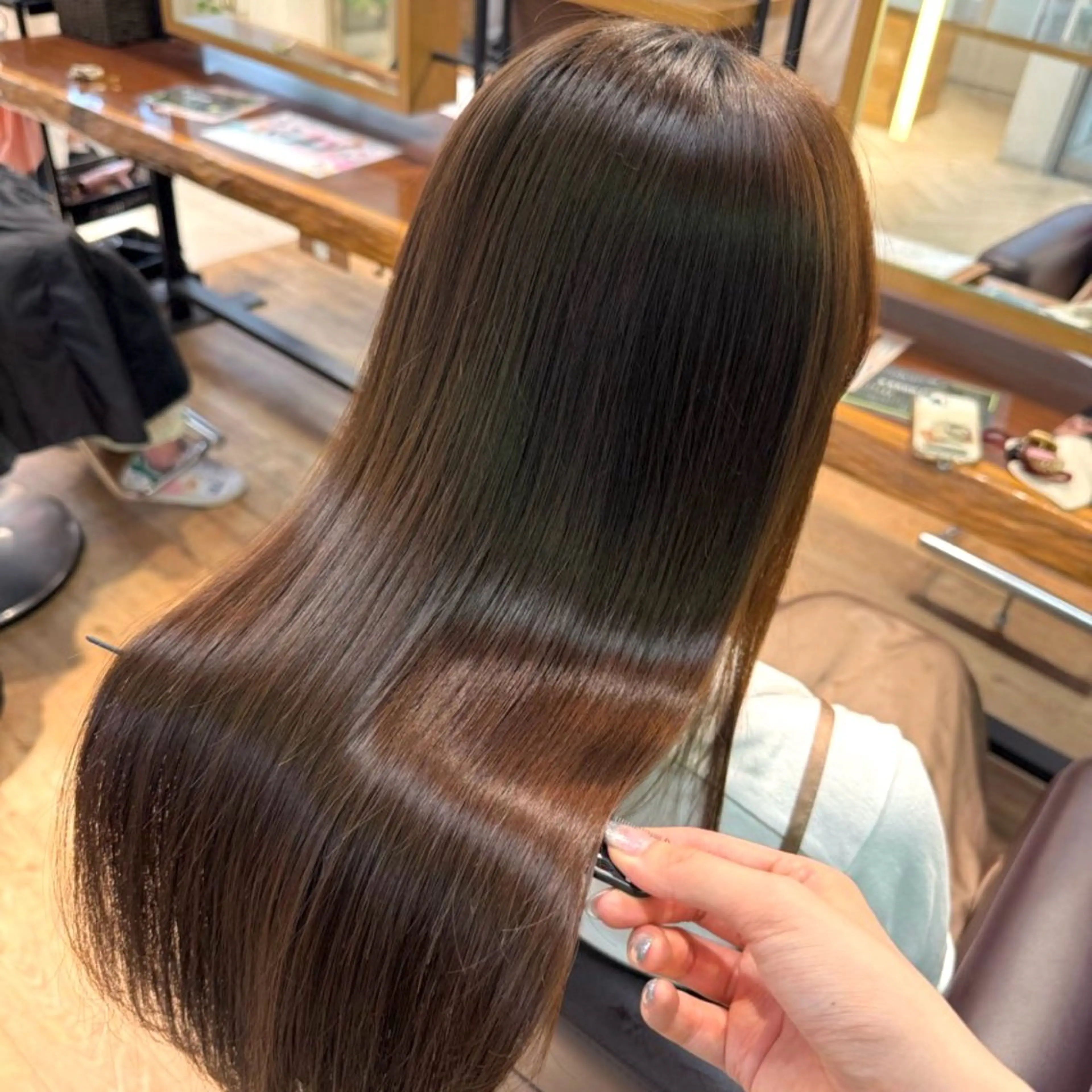 ロング 縮毛矯正 縮毛矯正/Wカラー /アレンジ🌙あまにのヘアスタイル