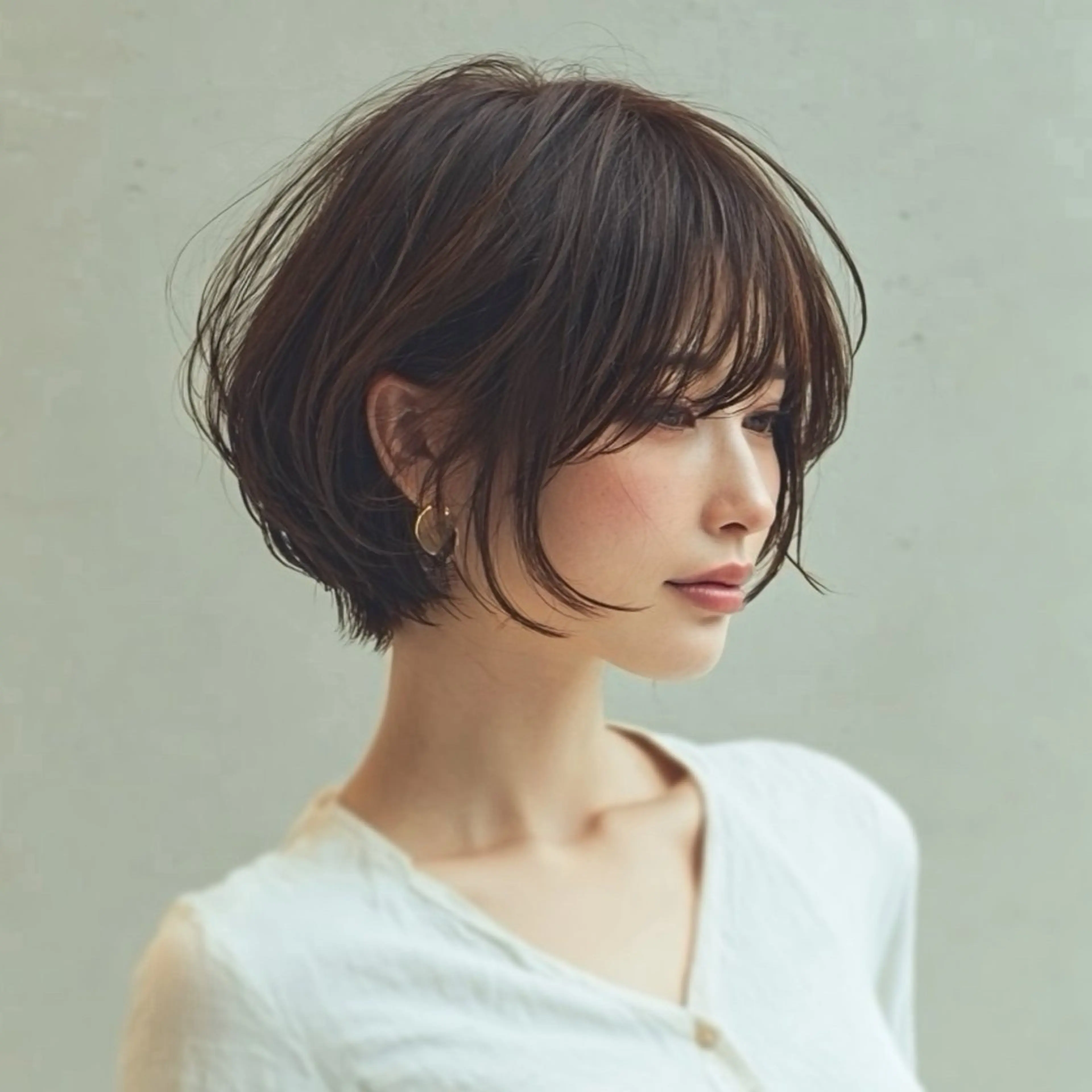 ショート カラー ショートボブ 丸みショート ボブ 顔周りカット レイヤーカット カット ヘアカラー トリートメント 🌿京都丸みショート /小倉徒歩4分/多田のヘアスタイル