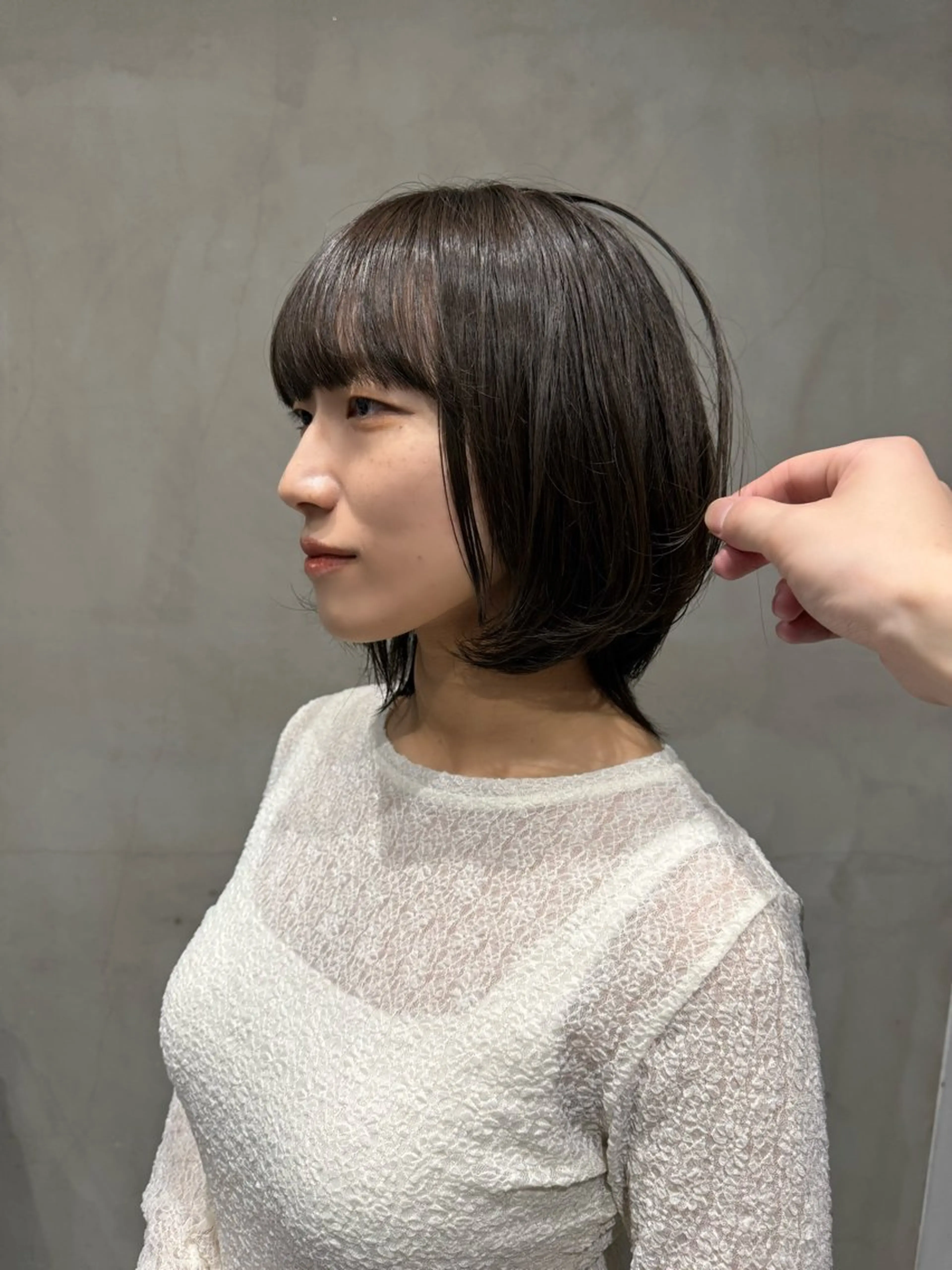ミディアム ヘアカラー グレージュ/名古屋 /赤み消し/ヤマのヘアスタイル