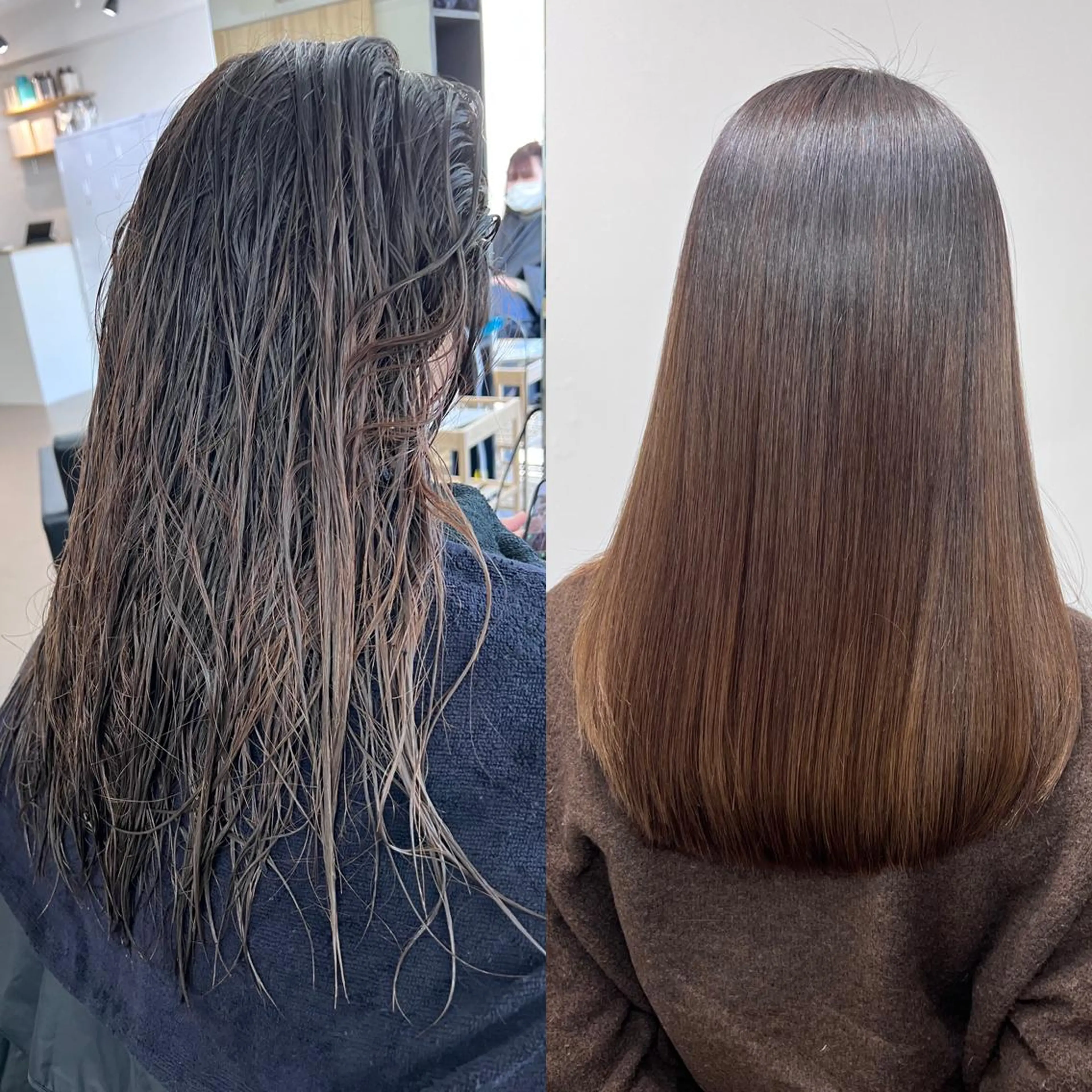悩み解決⭐️髪質改善ストレート＆メンテナンスカット　韓国/髪質改善の写真