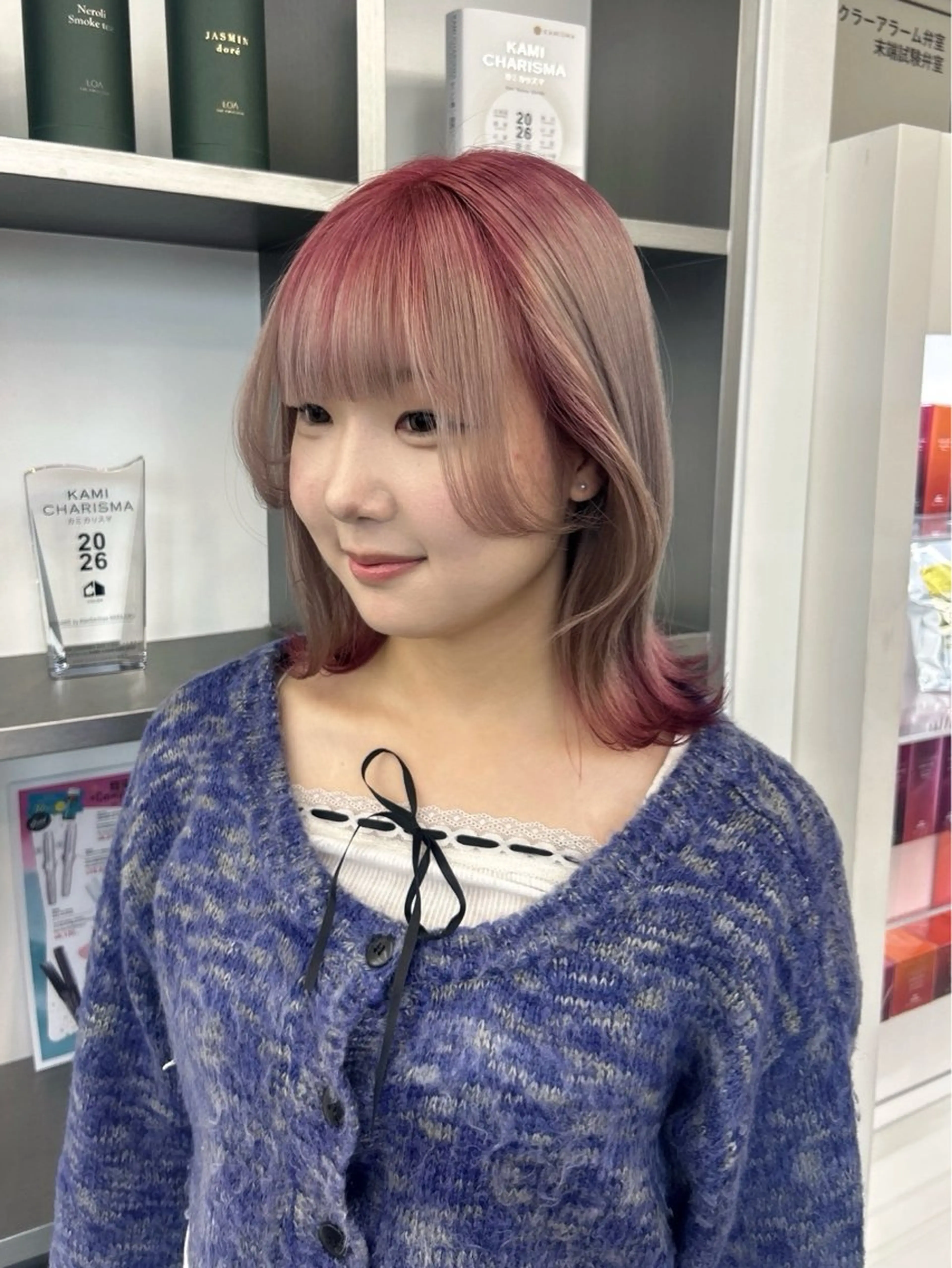 ロング ボブ エクステ 外国人風カラー レイヤーカット ヘアカラー MiRI💜地毛級 エクステ✖似合わせ技のヘアスタイル