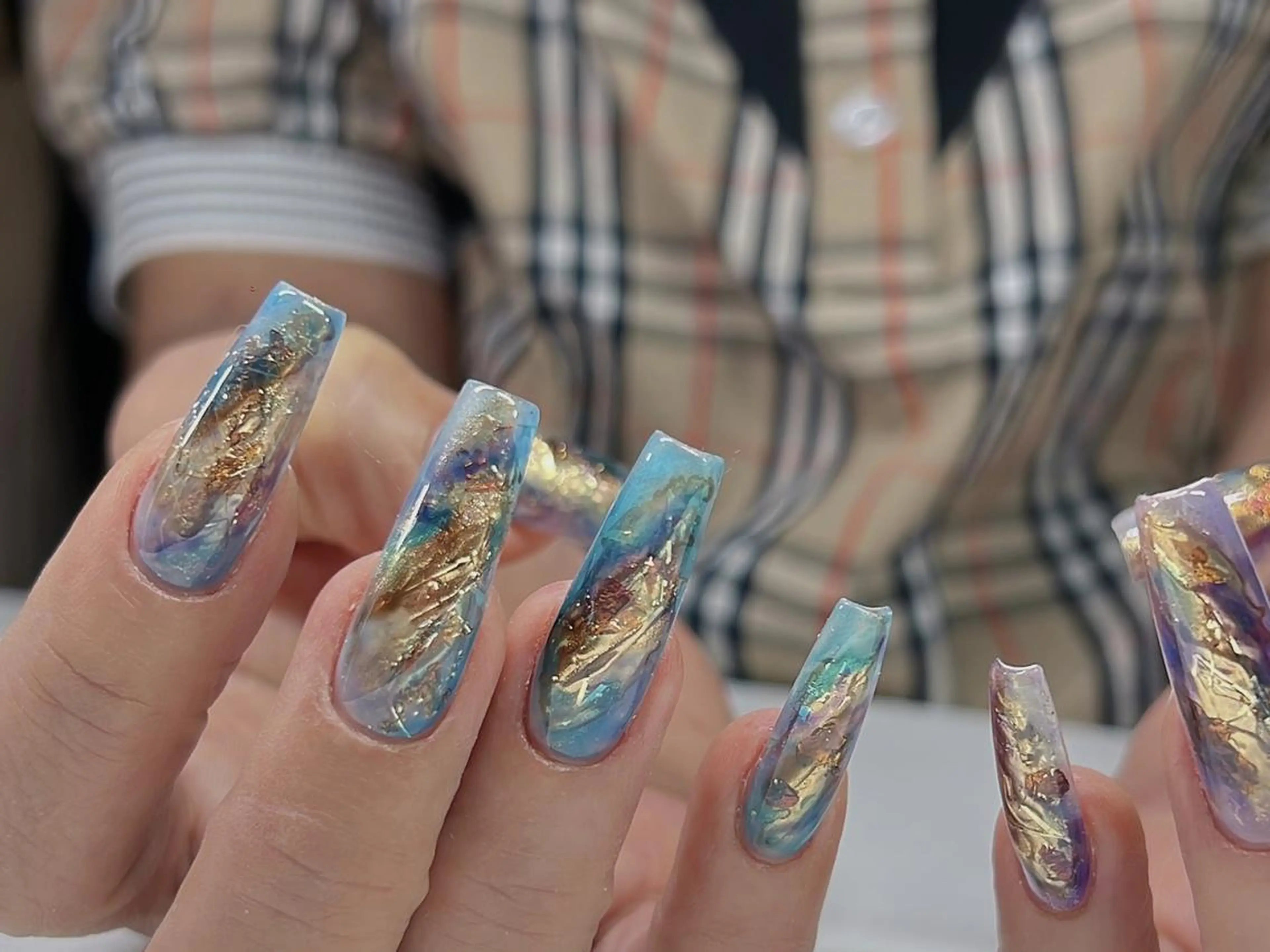 メンズ ネイル アートネイル フレンチネイル ジェルネイル キラキラネイル パラジェル ハンドネイル フットネイル Bloom kabukiのネイルデザイン