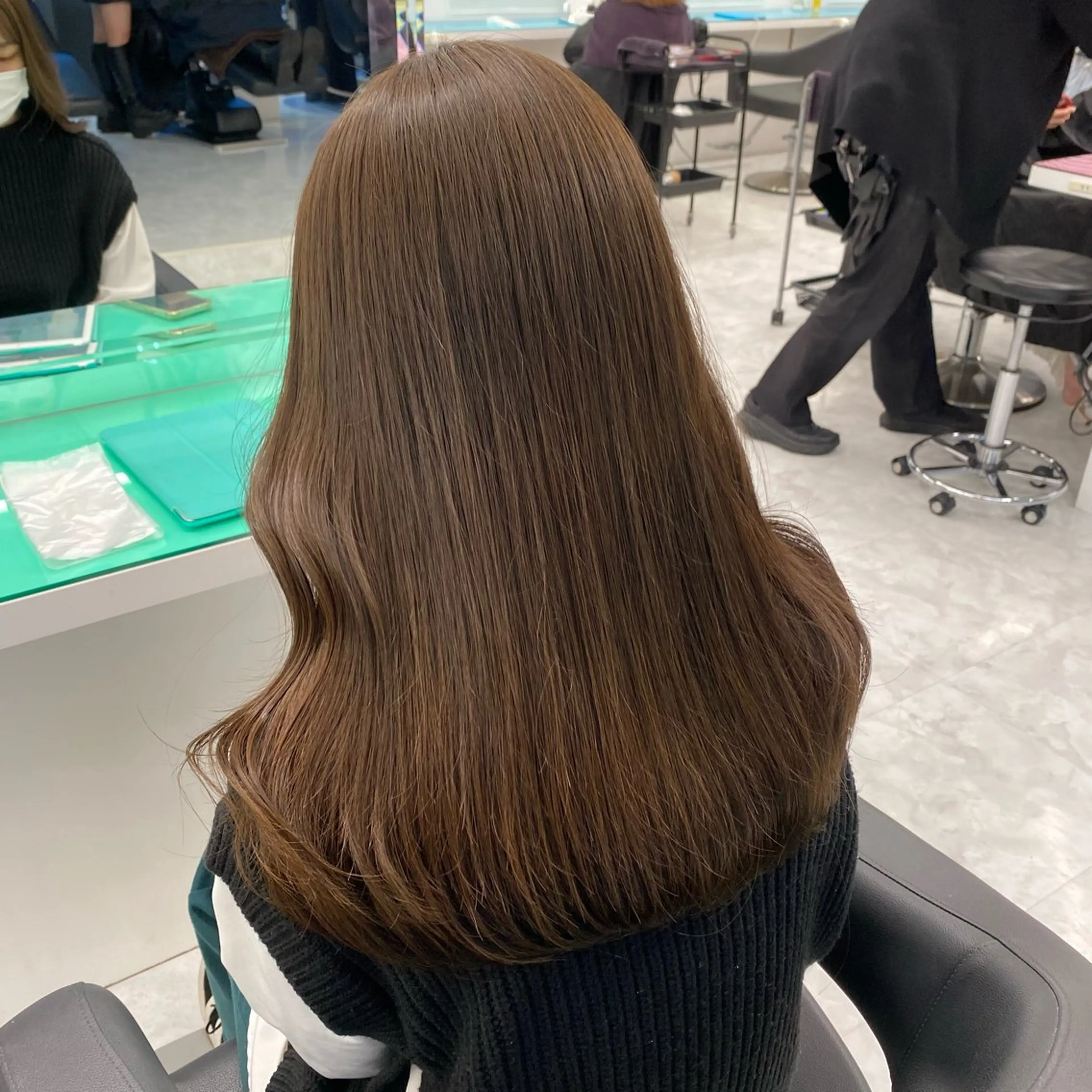 ミディアム ブラウンベージュ🤎 ブリーチなし🤎のヘアスタイル