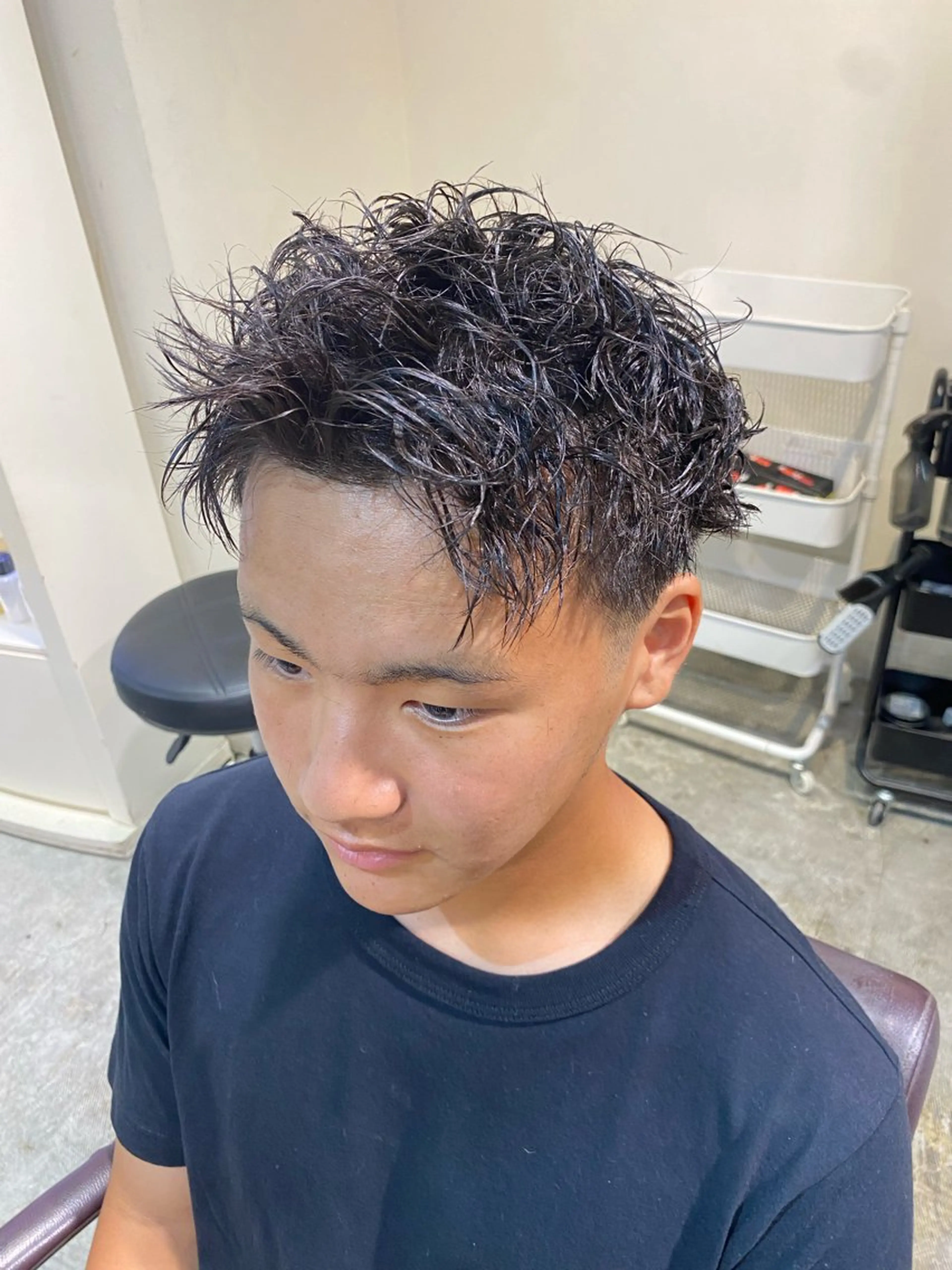 パーマ メンズ パーマ特化/フェザー パーマシャドウ/真生のヘアスタイル