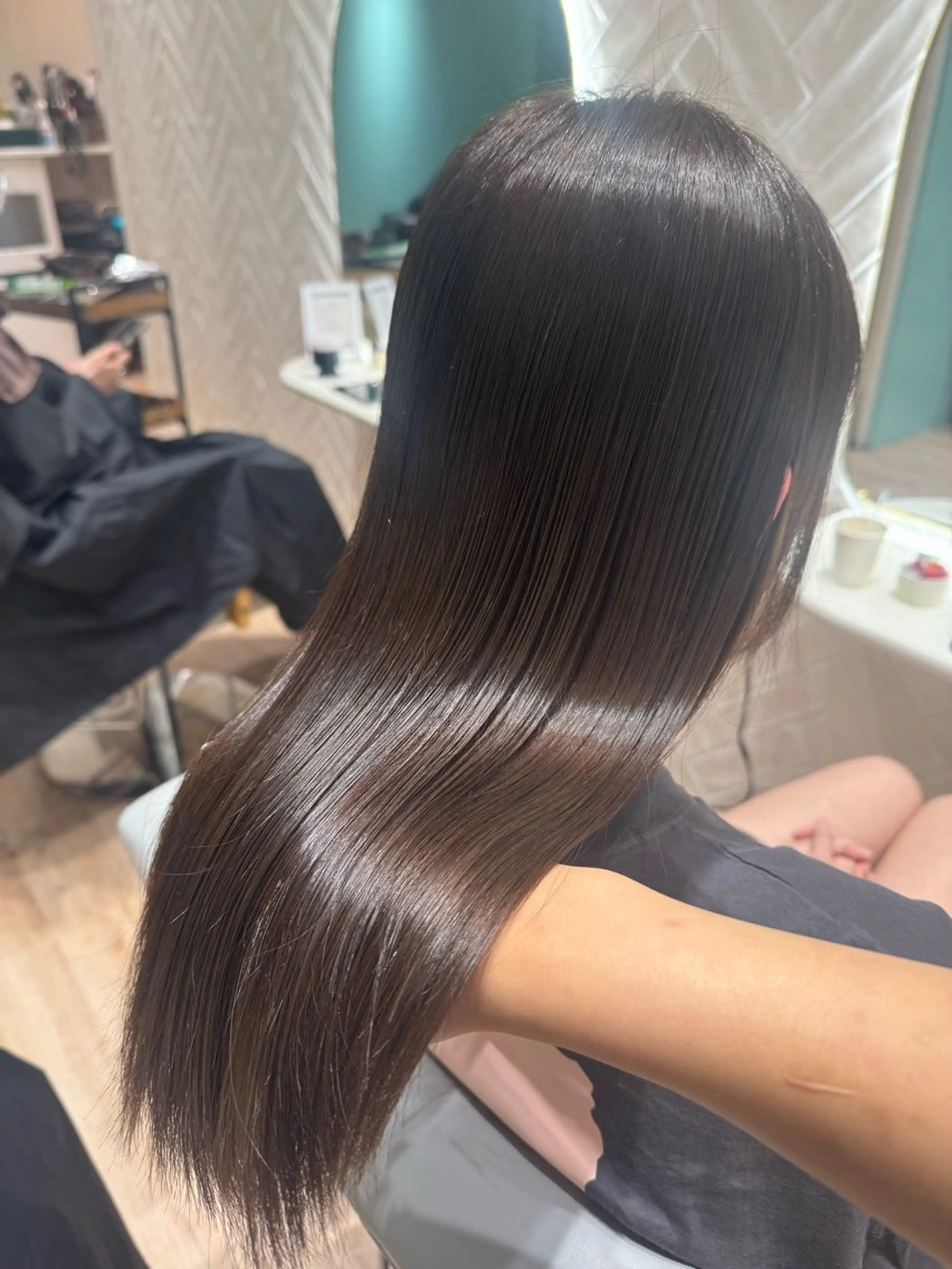 ロング カラー 河添 麗菜のヘアスタイル