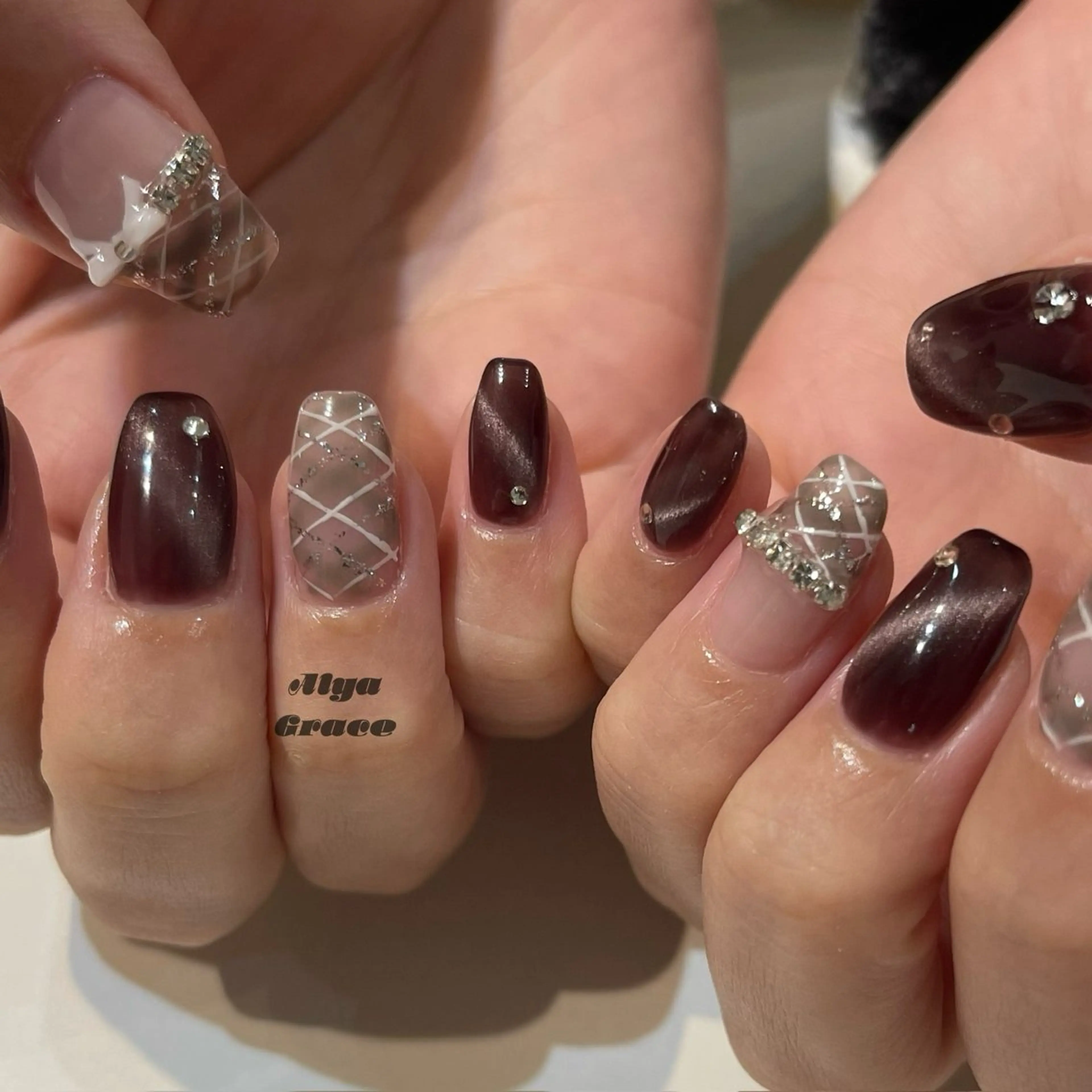 ネイル 韓国ネイル ハンドネイル alya grace 上野/韓国ネイルのネイルデザイン