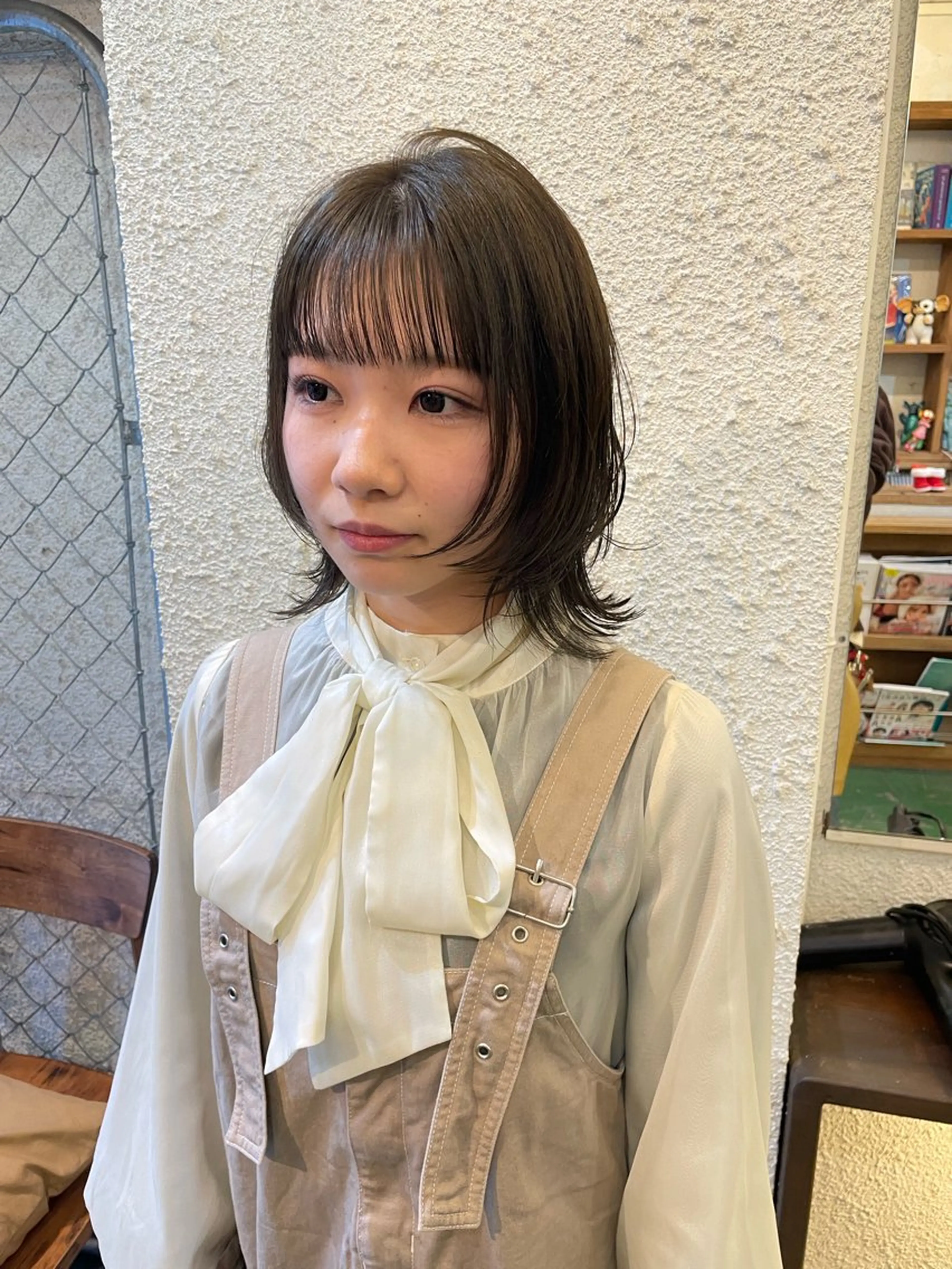 ミディアム カット ヘアカラー ラフパーマ/ボブ/ 似合わせヘア/ショウのヘアスタイル