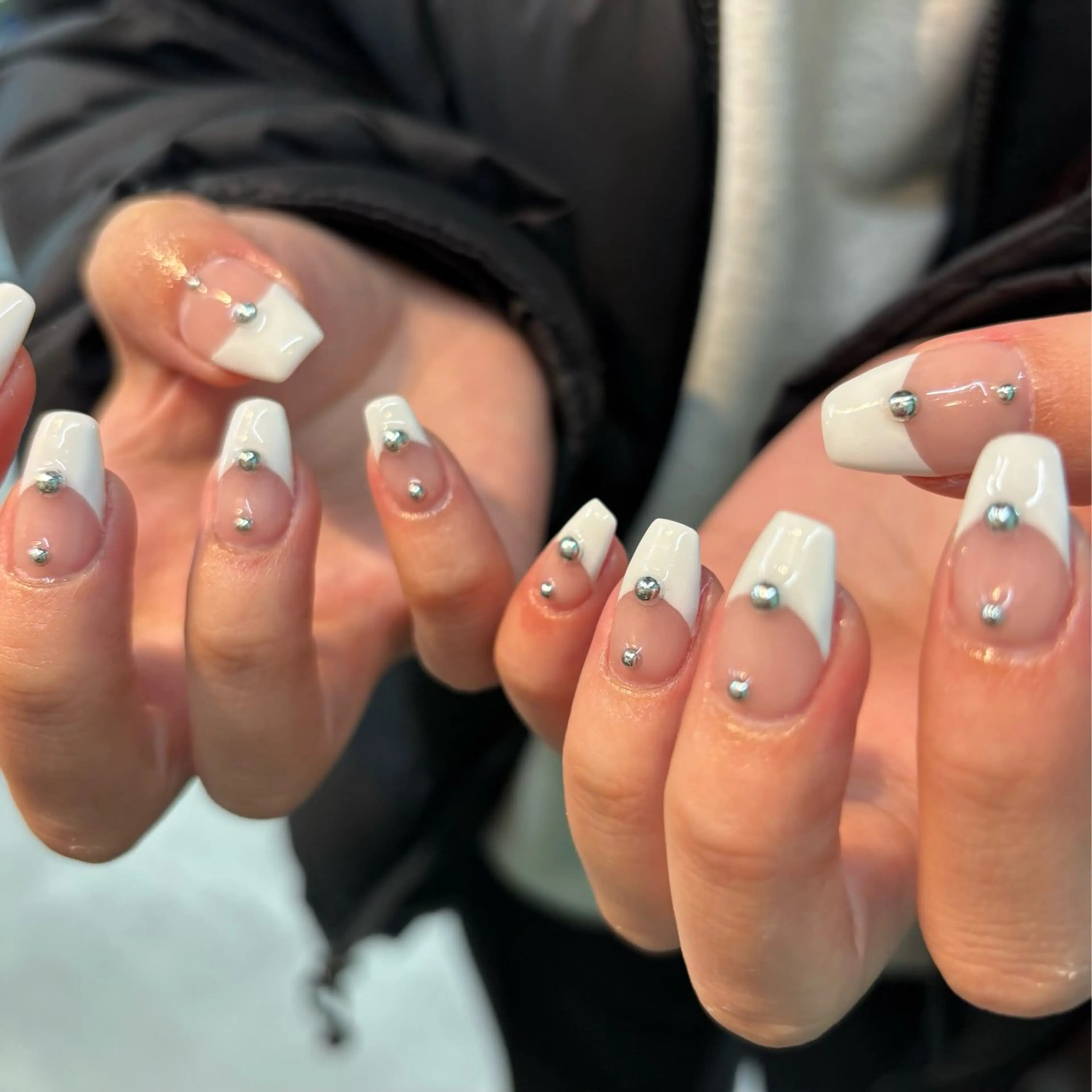 ネイル フレンチネイル miyu ˚ ༘ ೀのネイルデザイン