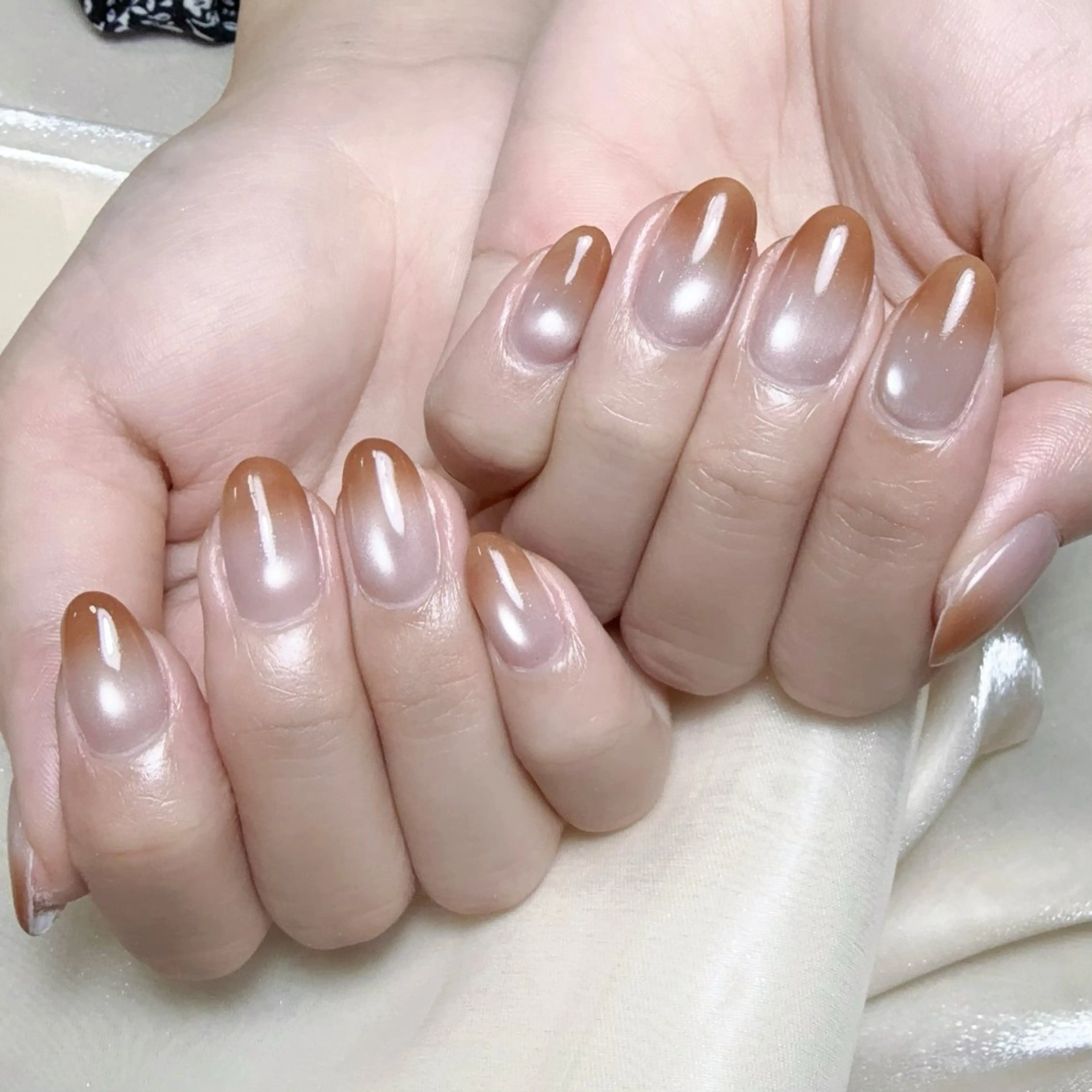 メンズ ネイル メンズ韓国風 アートネイル オーロラネイル ガーリー キラキラネイル ハンドネイル Nail salon 木にいるのネイルデザイン