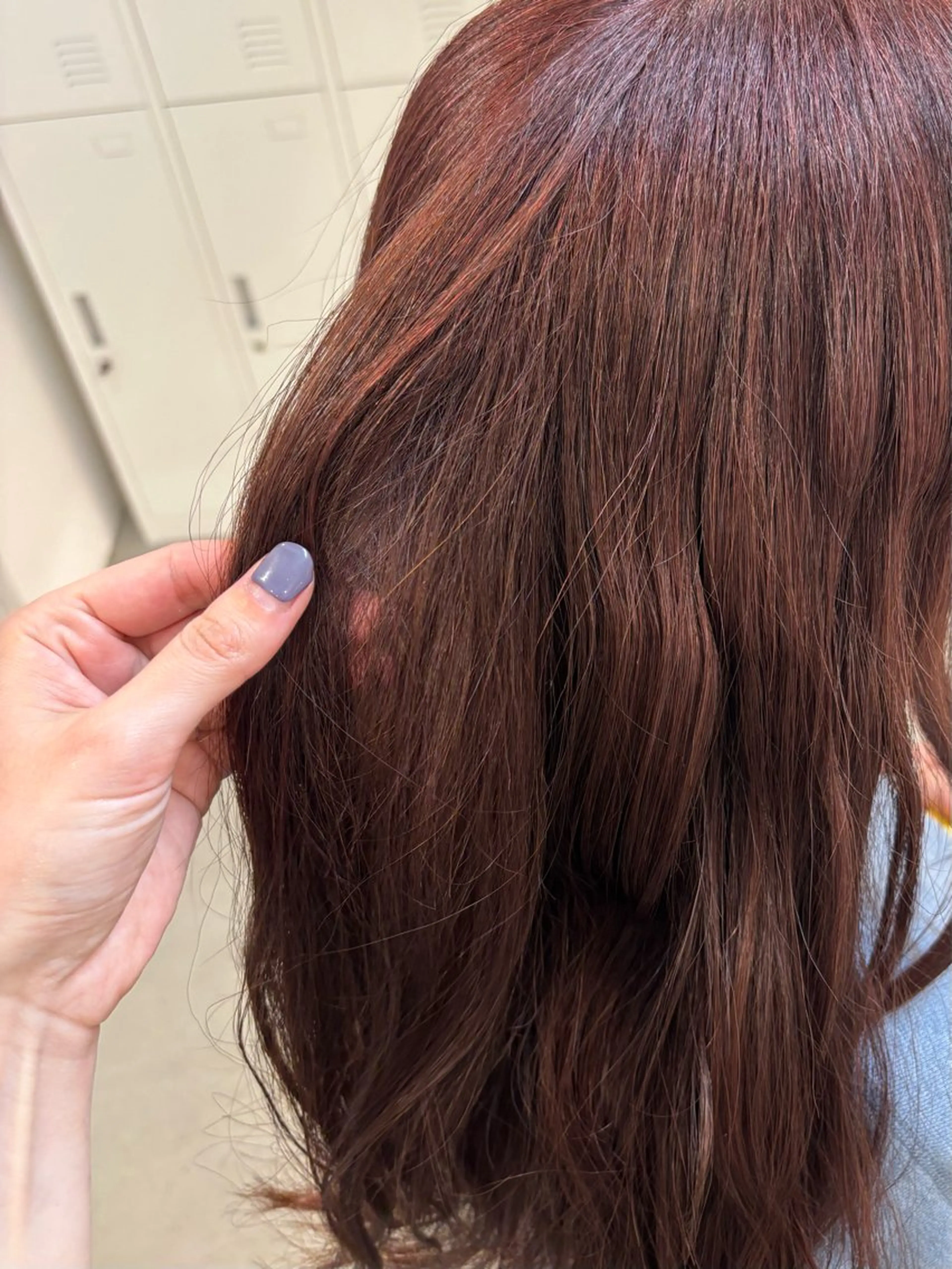 ロング カラー ブリーチ 透明感カラー ブリーチなしカラー オレンジ レッドカラー ヘアカラー ネモト ユイ / fit standのヘアスタイル