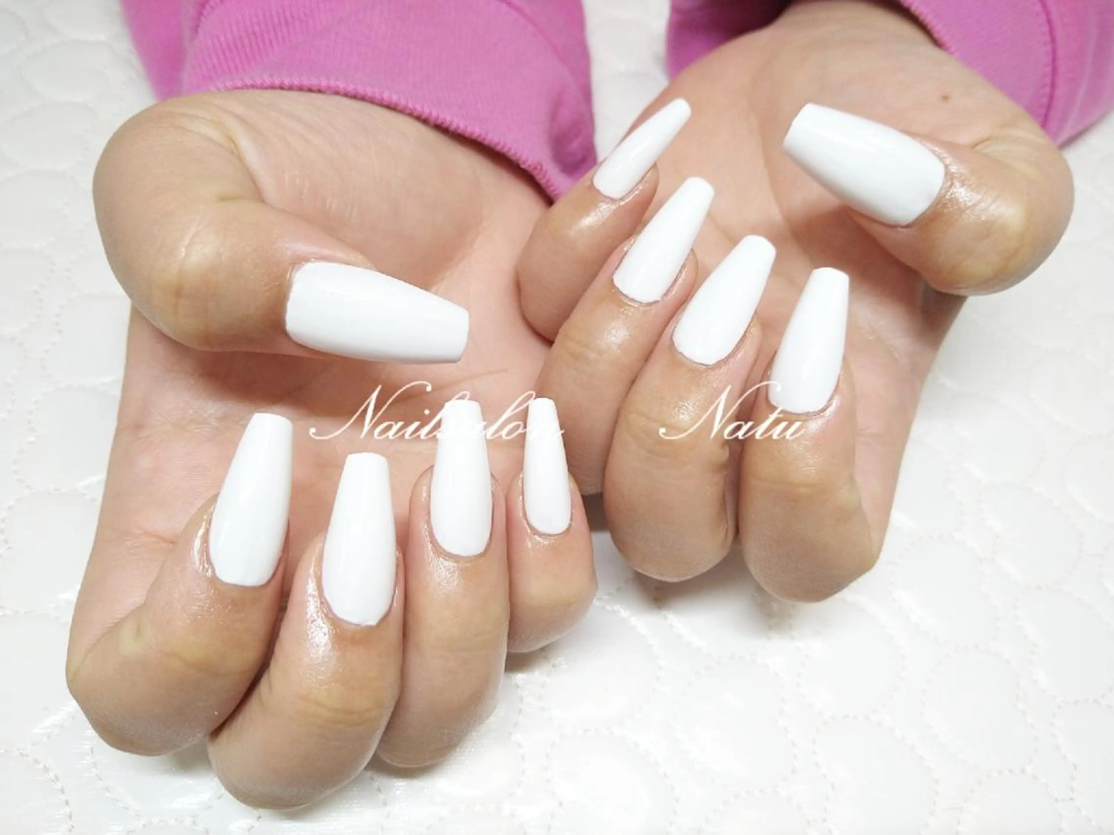 ネイル 長さ出し ワンカラーネイル nailsalon　 Natuのネイルデザイン