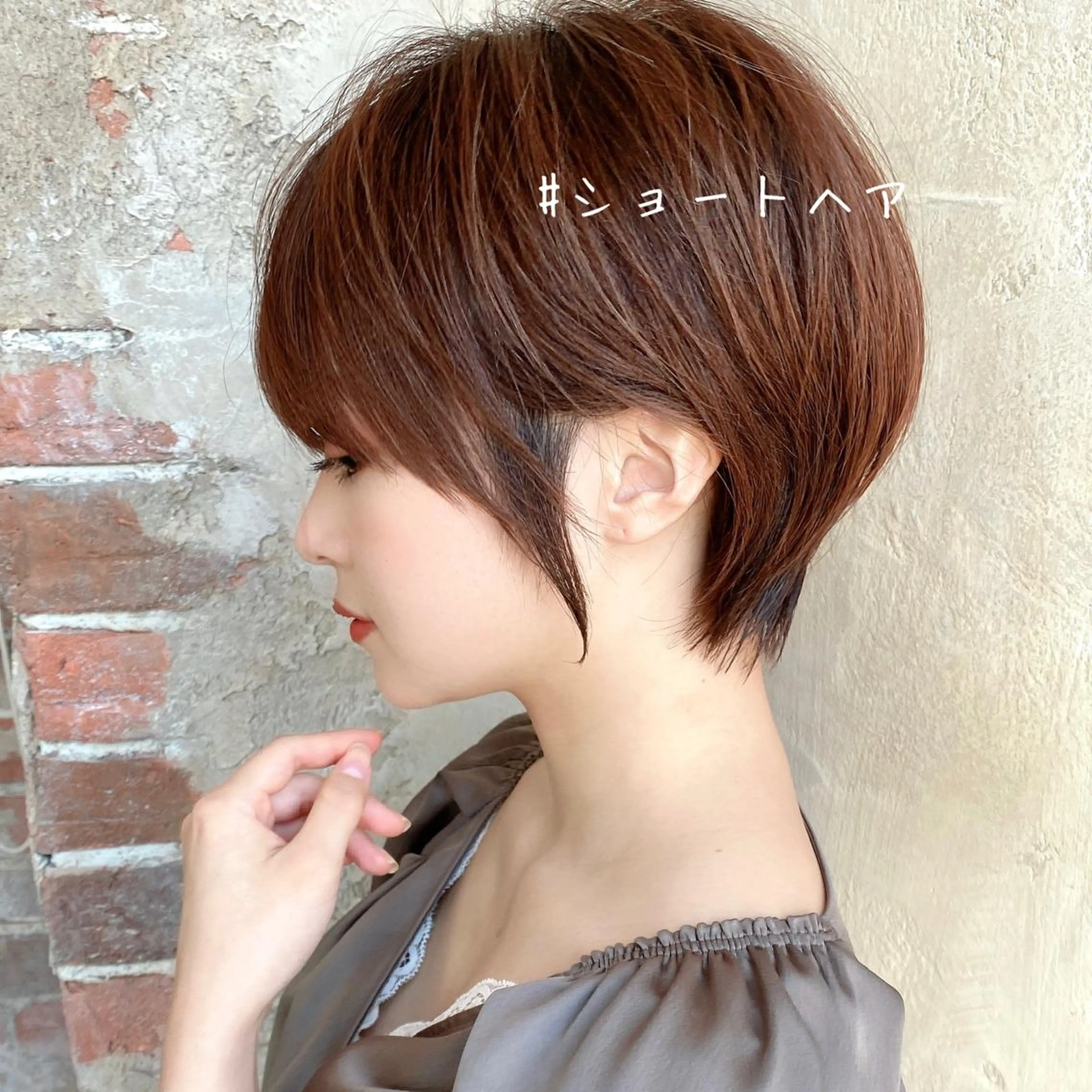 ショート カラー ベージュカラー グレージュ ショートヘア 小顔カット カット ヘアカラー トリートメント ショート、ボブの神✨ 峯朋也✂︎✨のヘアスタイル