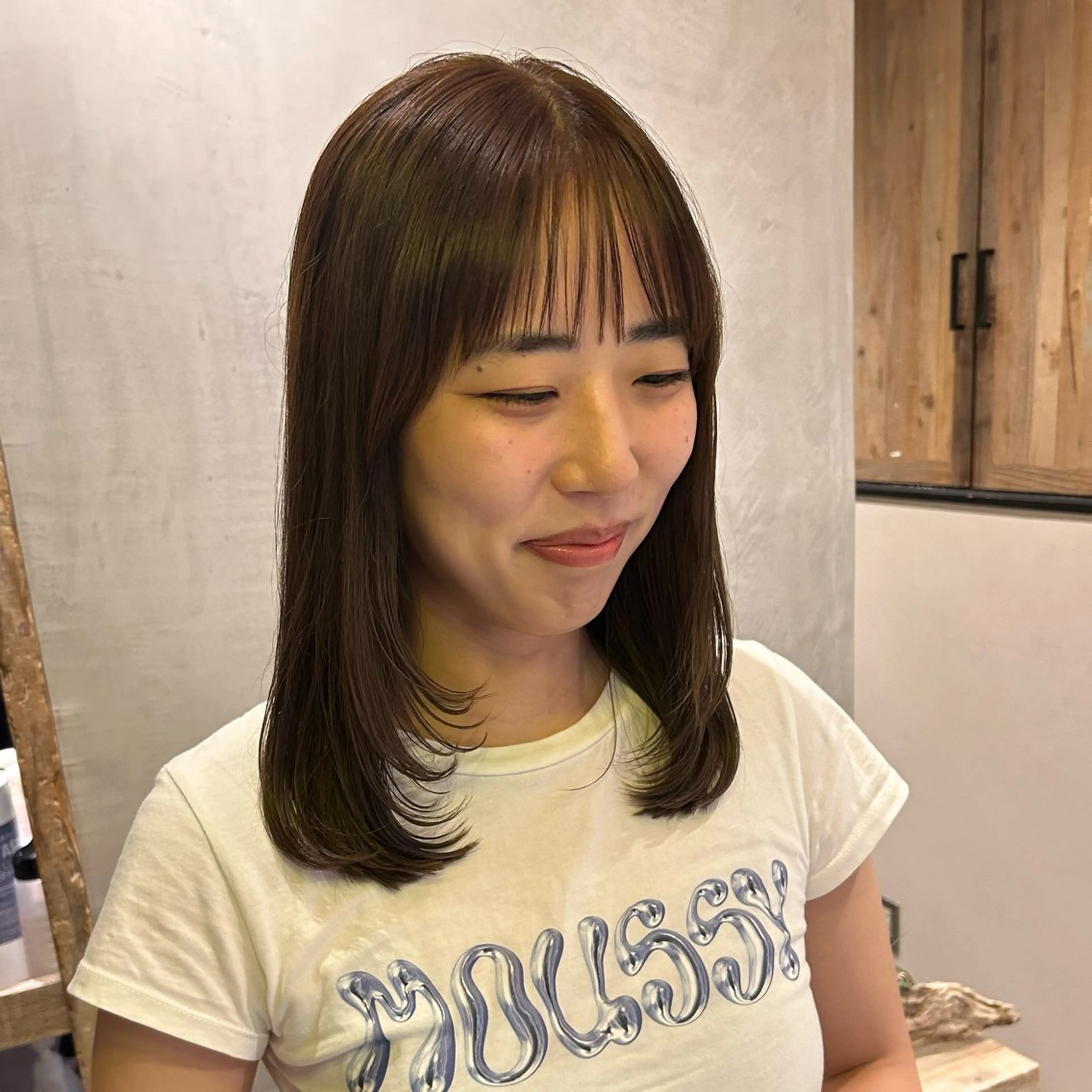 セミロング レイヤーカット 北原 紗希のヘアスタイル