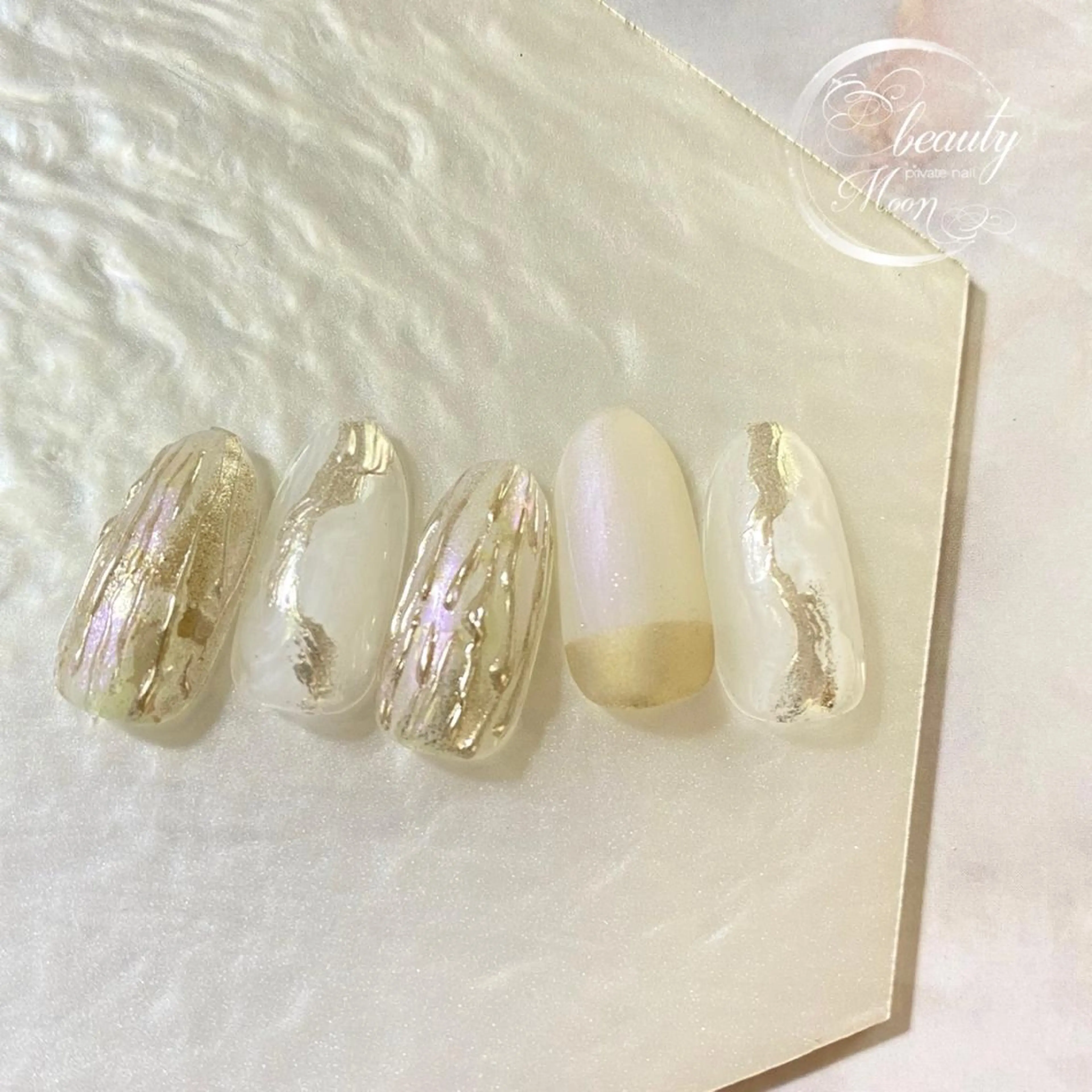 ネイル ジェルネイル ミラーネイル ニュアンスネイル ハンドネイル beauty ☪︎moonのネイルデザイン