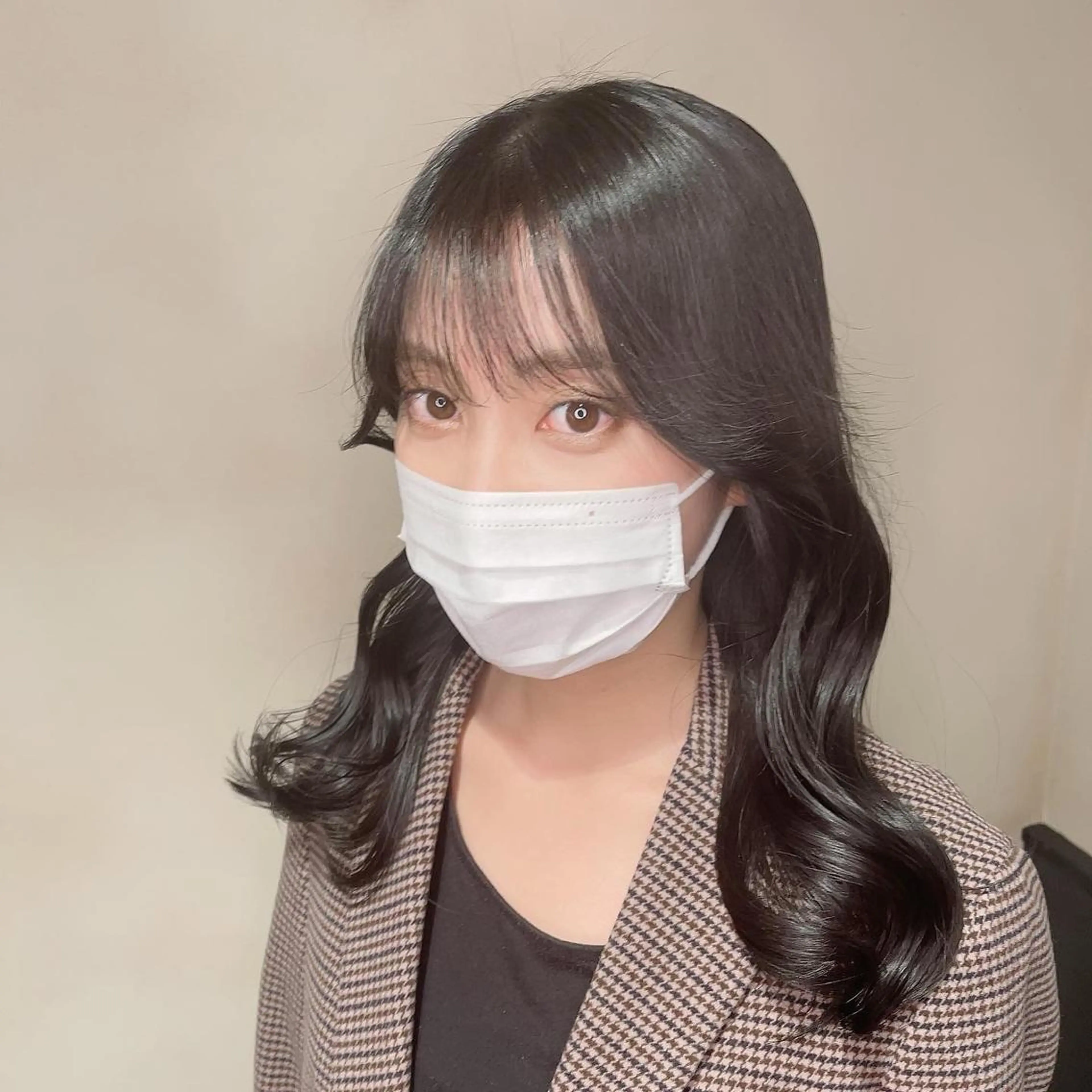 ロング カラー アッシュ アッシュブラック 黒髪 泉 堅也のヘアスタイル