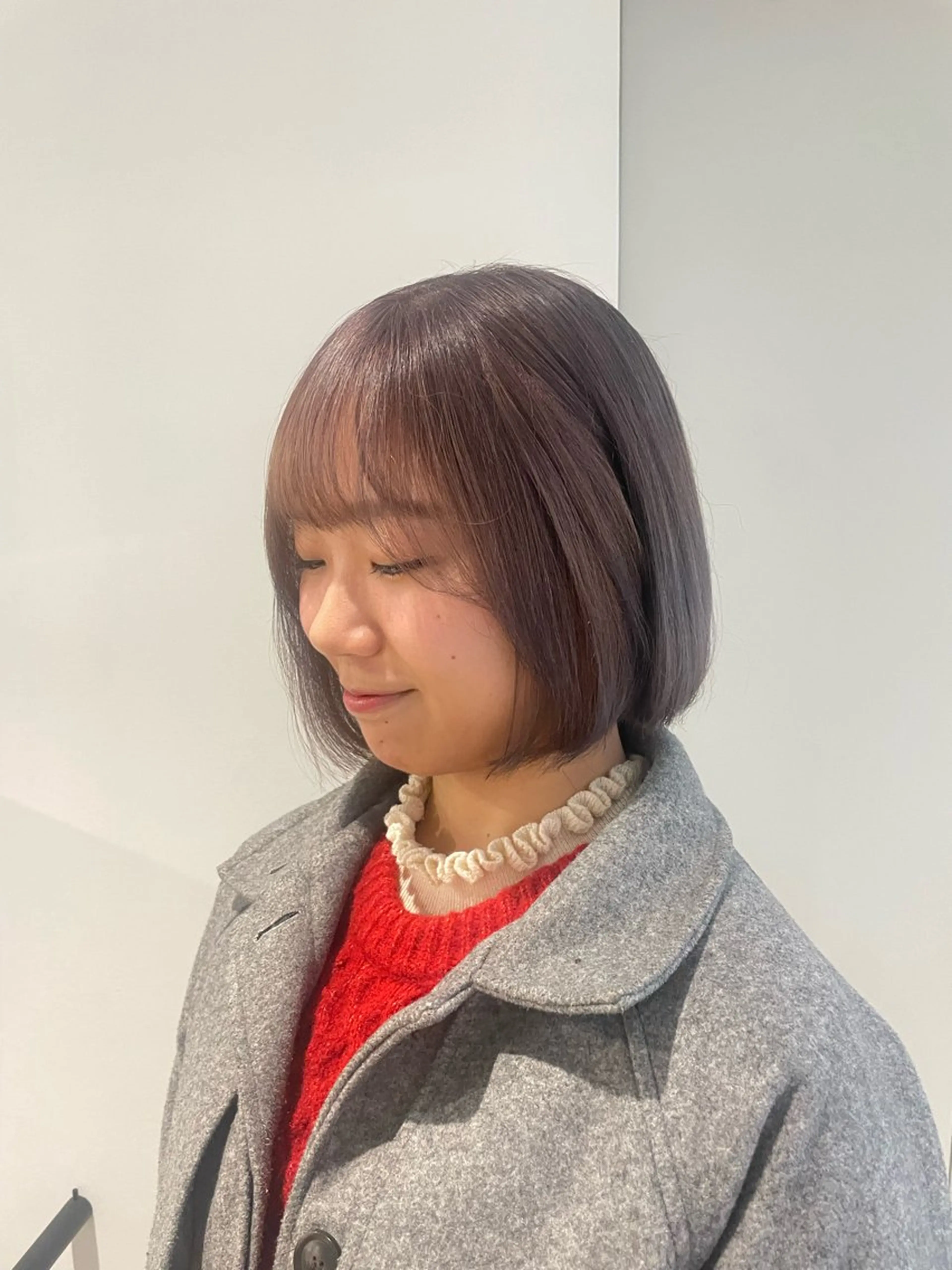 ショート カラー グレージュ ラベンダーカラー ラベンダーグレージュ ラベンダーグレー SITEN所属・大阪/肥後橋/淀屋橋 ワタナベサキ🪿🤍のヘアスタイル