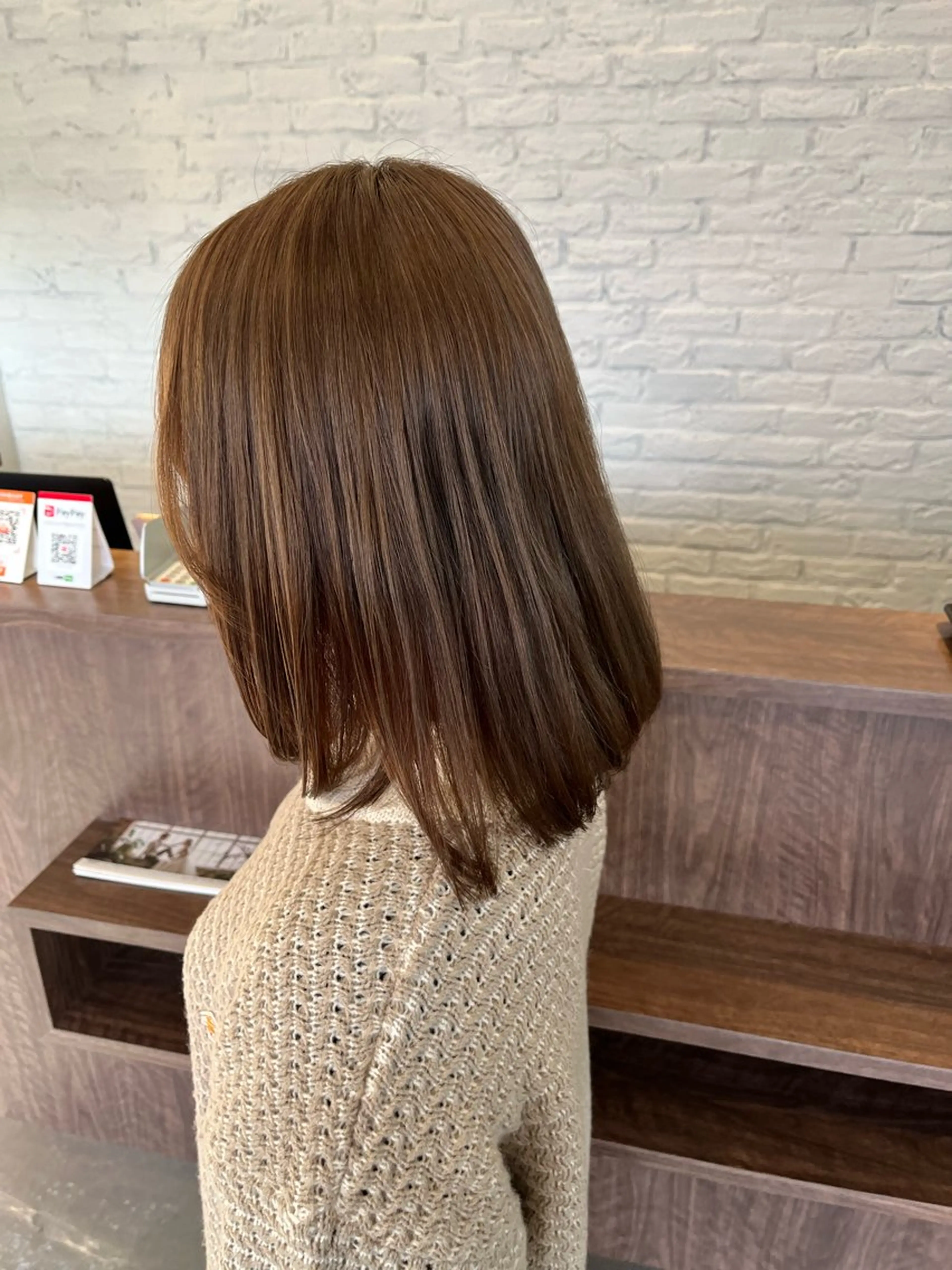 ミディアム カラー カット ヘアカラー トリートメント HAIR E.S所属・ブリーチ⏳艶カラー Natsukiのヘアスタイル