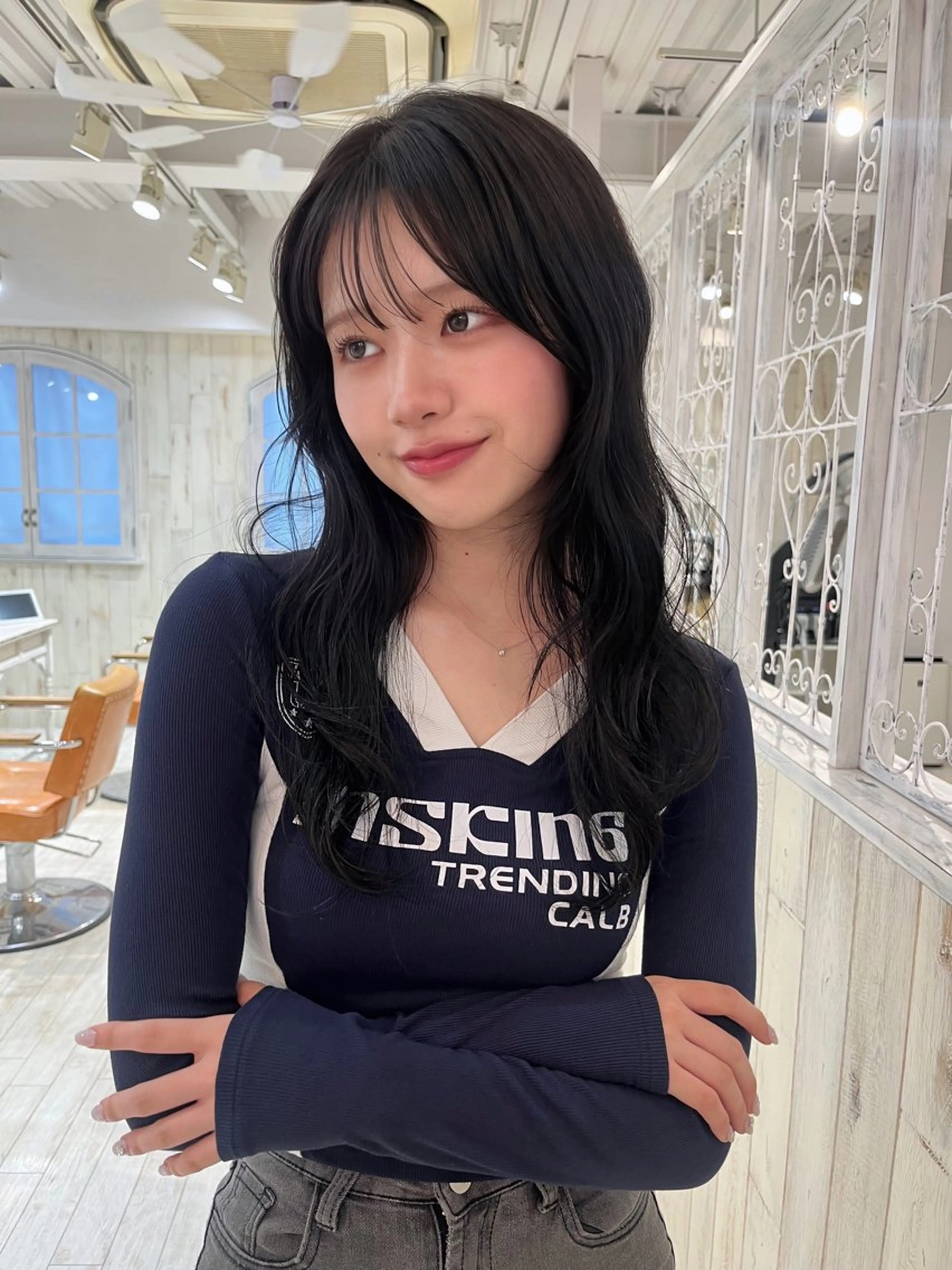 ロング カラー カット ヘアカラー 【韓国ヘア×透明感 カラー】笹谷 莉未のヘアスタイル