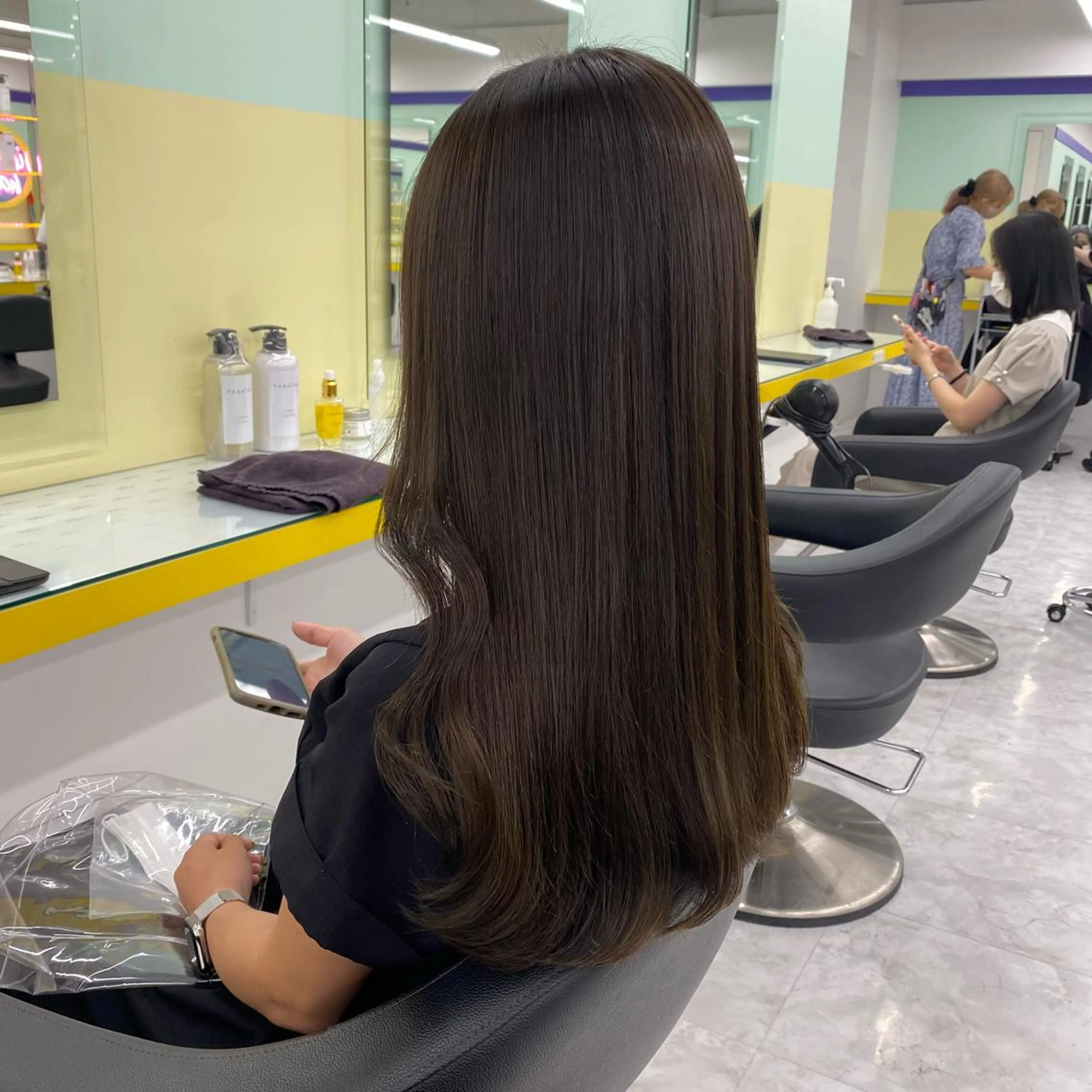 ミディアム カット ヘアカラー mai🍑暖色カラー /レイヤー💖のヘアスタイル