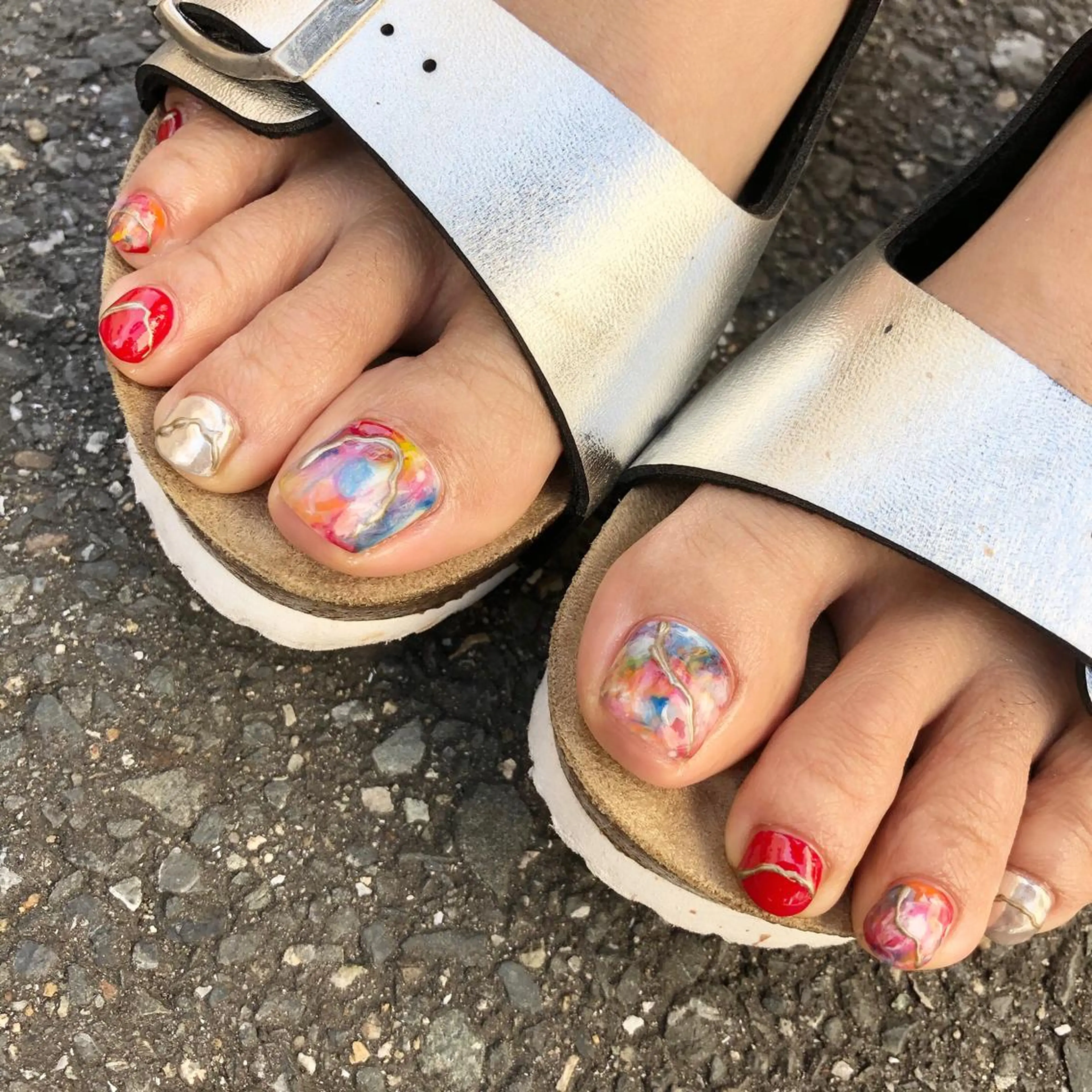 ロング カラー ヘアアレンジ キッズ ネイル マツエク・マツパ 福田 加奈のネイルデザイン