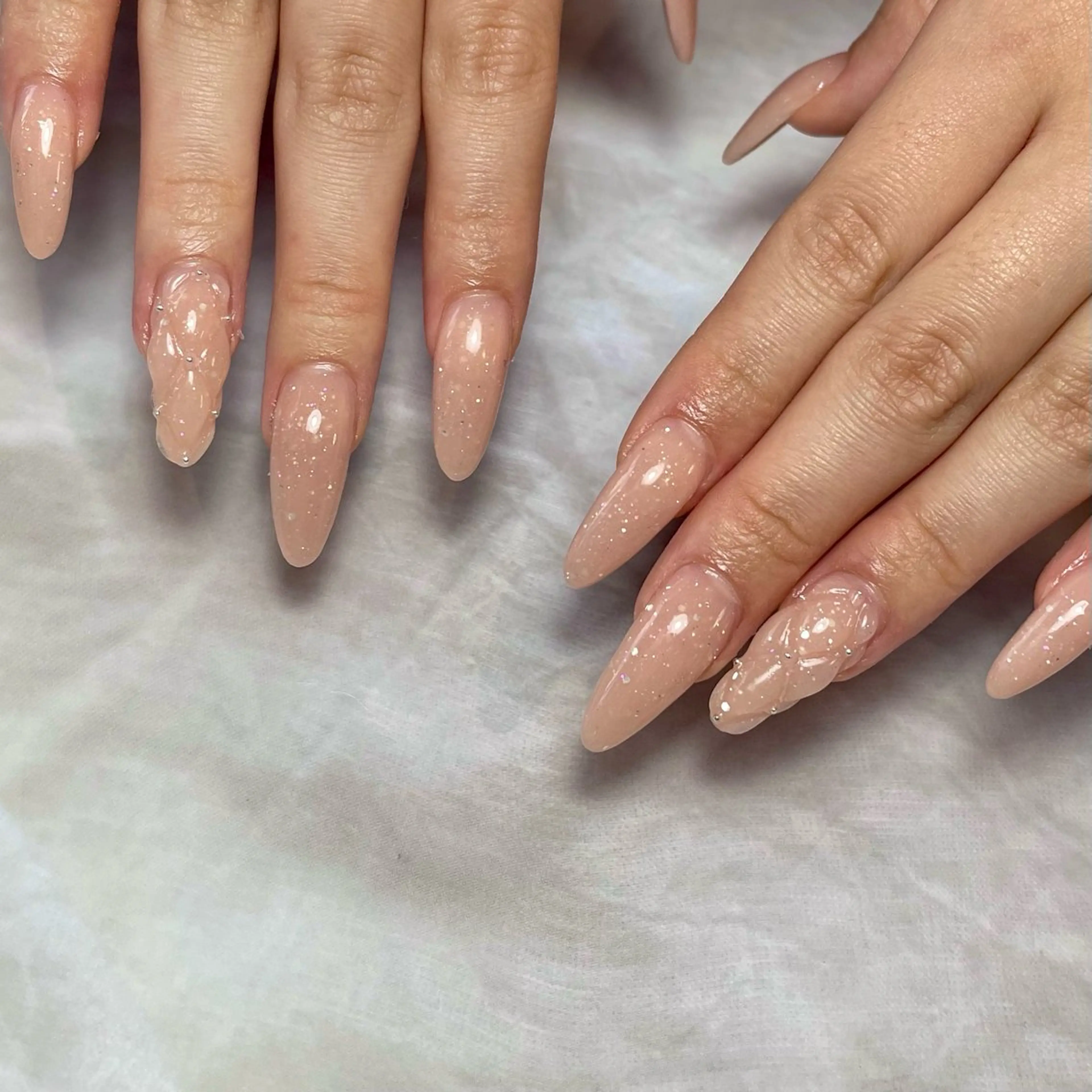 ネイル フラッシュネイル ラメ(グリッター) ワンカラーネイル スカルプネイル Reflection marikoのネイルデザイン