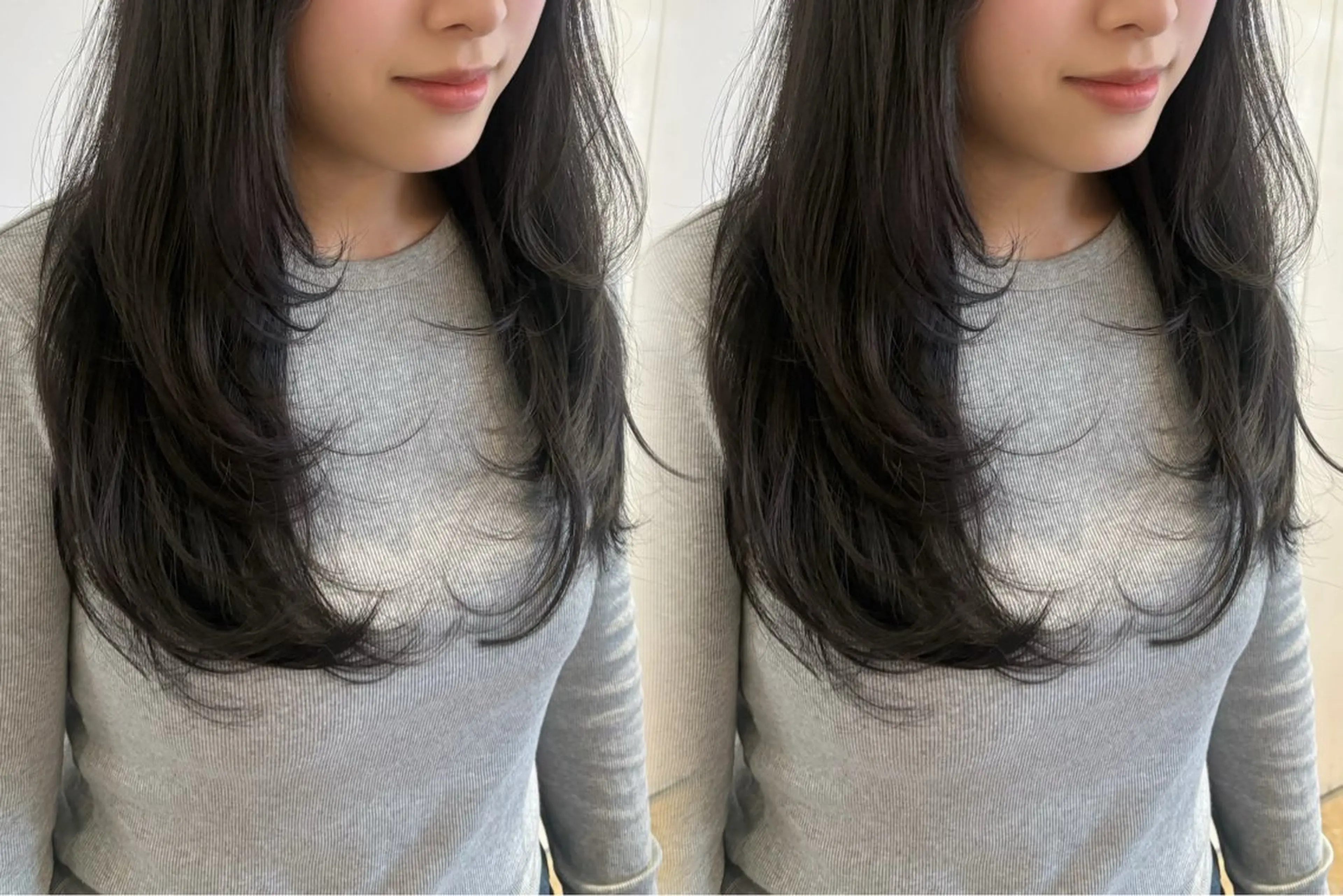 ロング 外国人風カラー ハッシュカット ハイレイヤー レイヤーカット ヘアカラー 棚橋 光海のヘアスタイル