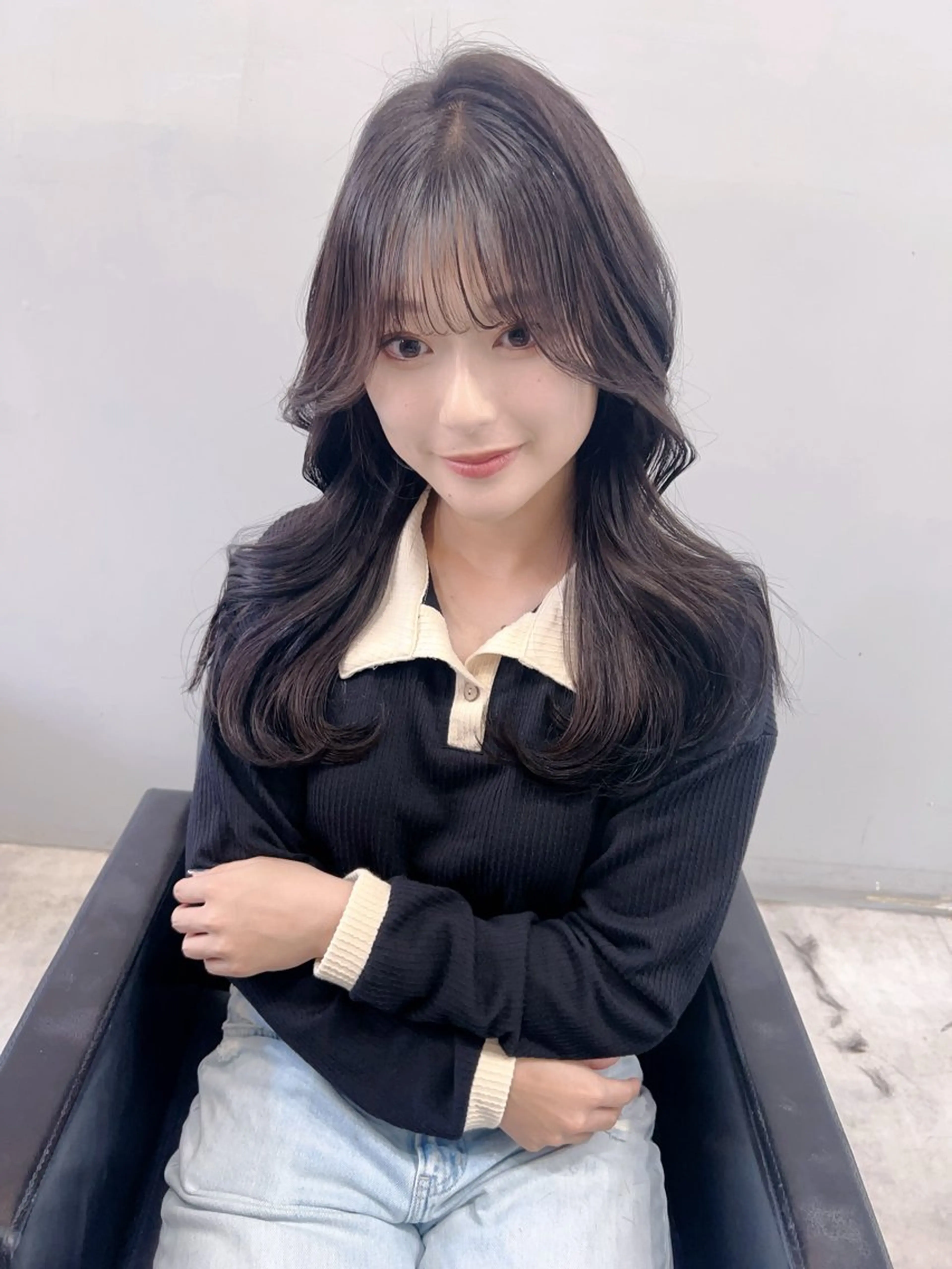 ロング カラー カット ヘアカラー 🪞上品で可愛い韓国 ヘア🪞Rikutoのヘアスタイル