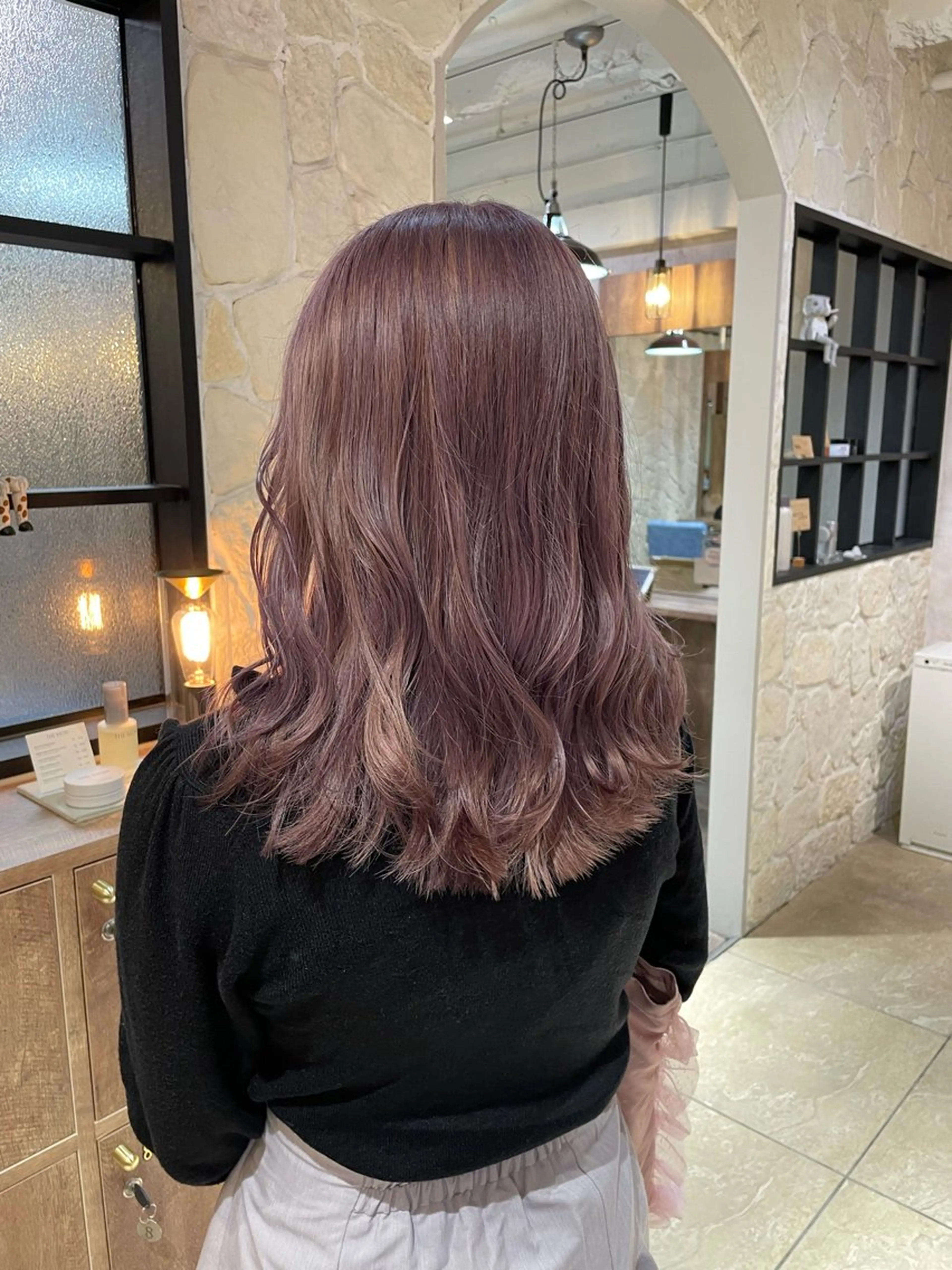 カラー ブリーチ ラベンダーカラー ラベンダーピンク ピンクカラー 髪質改善カラー🫧 横浜/liberteのヘアスタイル