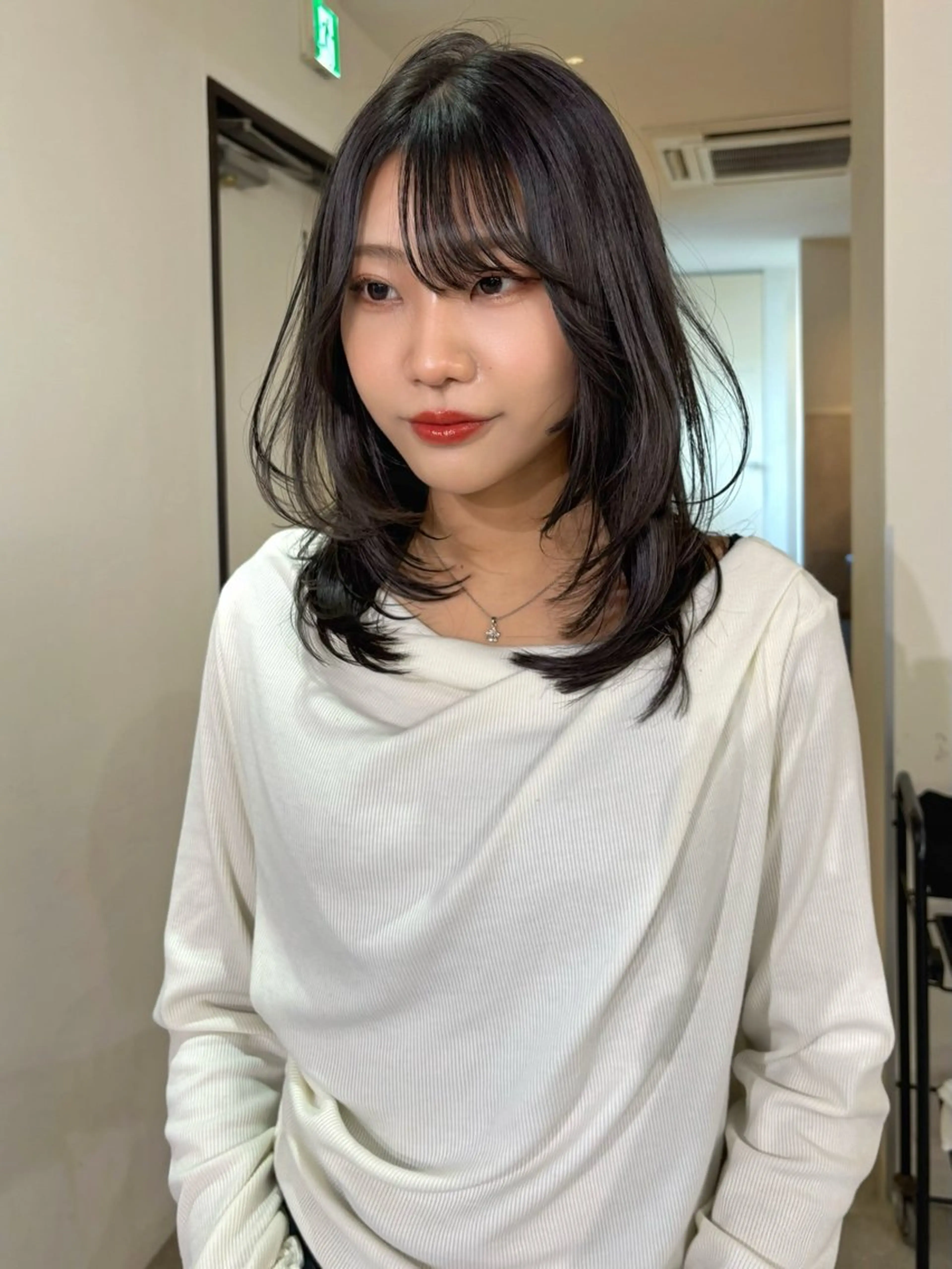 ミディアム カラー カット ヘアカラー mizuki/ピンク ベージュ.レイヤーのヘアスタイル