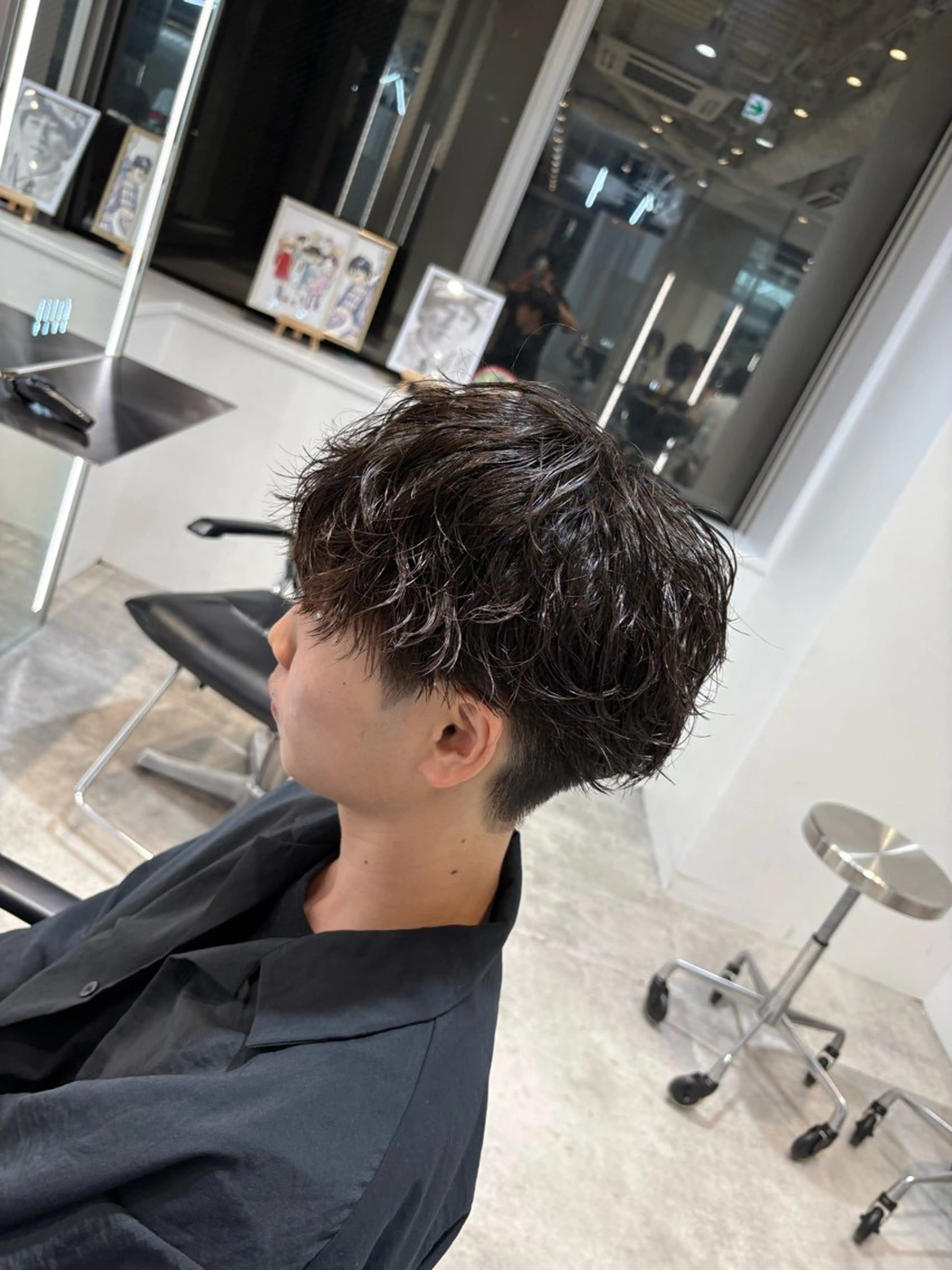 ショート パーマ メンズパーマ特化 園田　楓莉のヘアスタイル