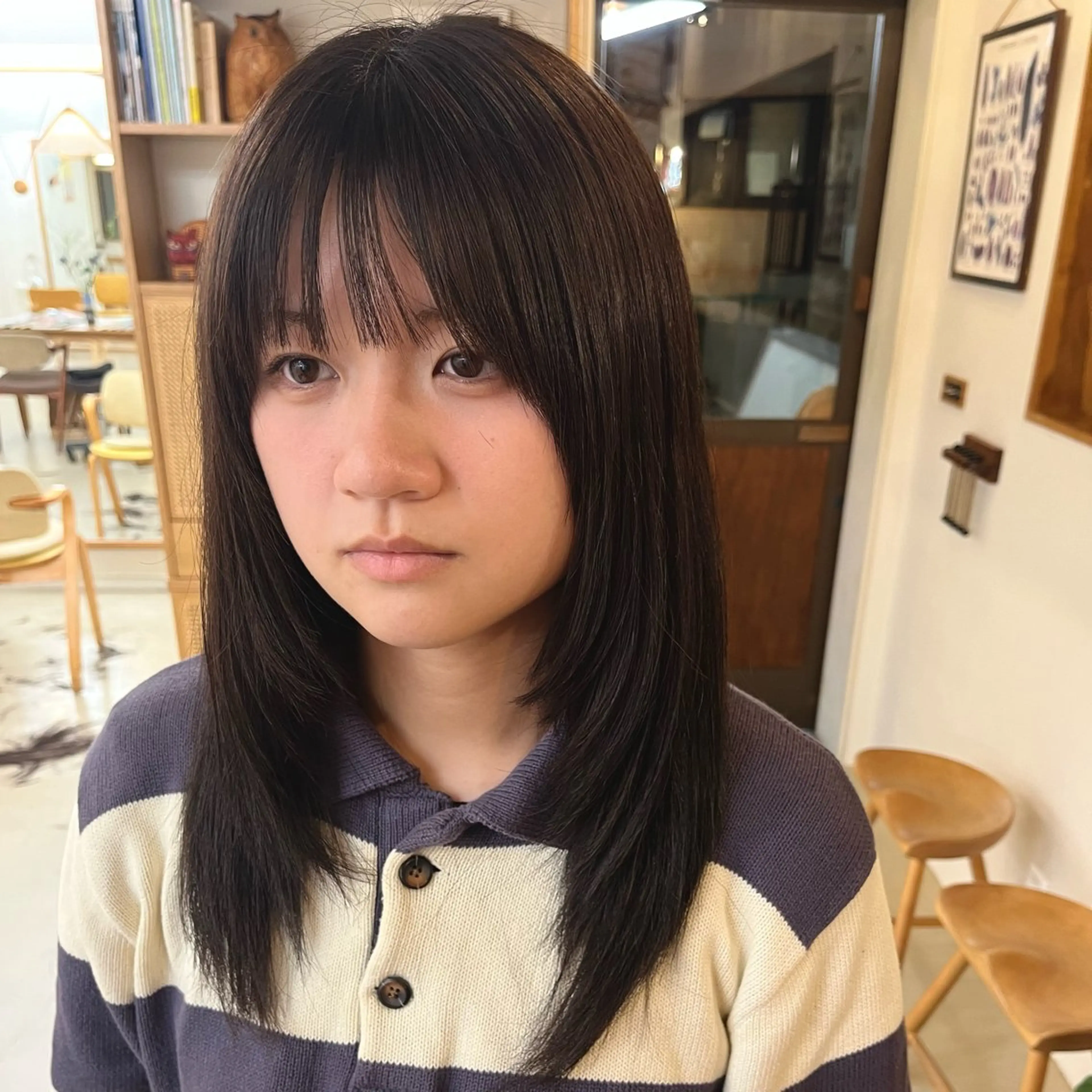 ミディアム カラー 宇野澤 銘のヘアスタイル