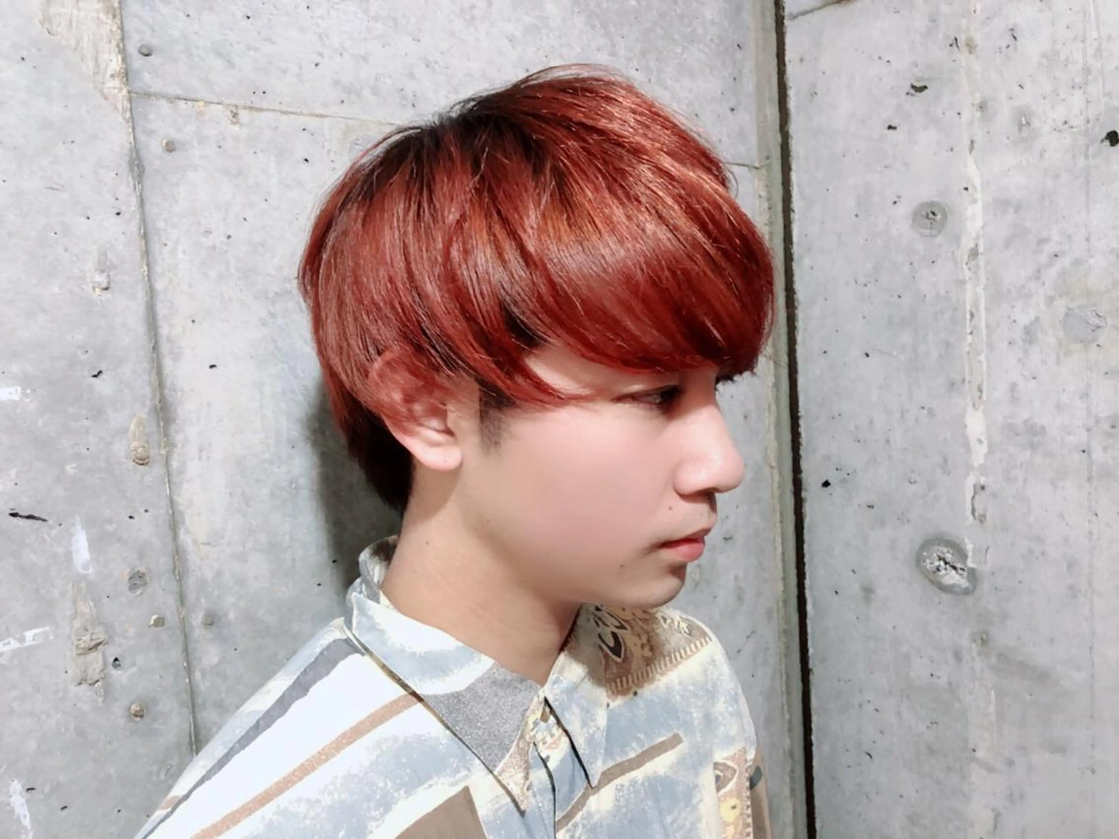 カラー メンズ メンズブリーチ ブリーチ オレンジ シールエクステ 🪽CHIAKIのヘアスタイル