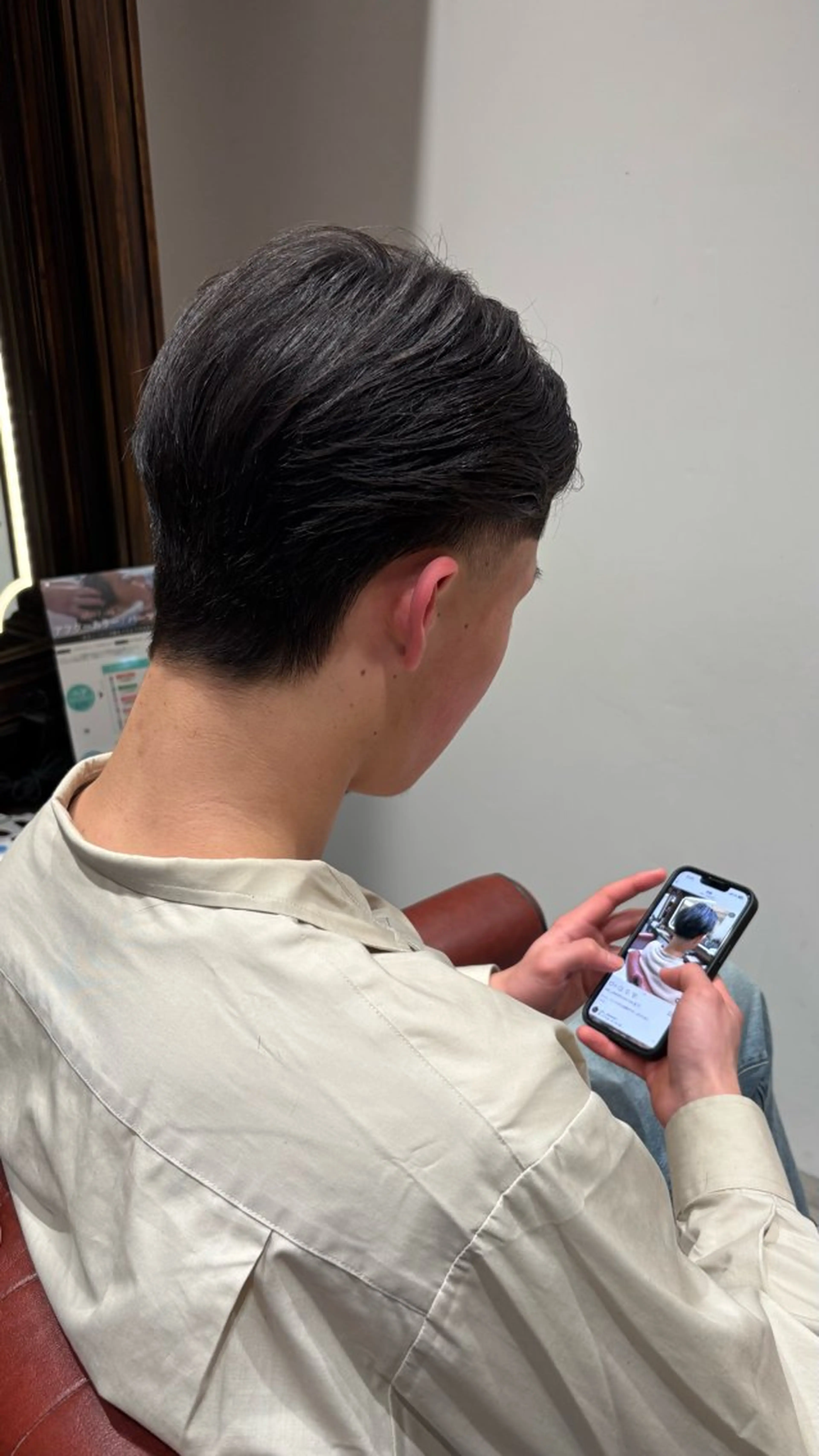 メンズ センターパート 岡西 海斗のヘアスタイル